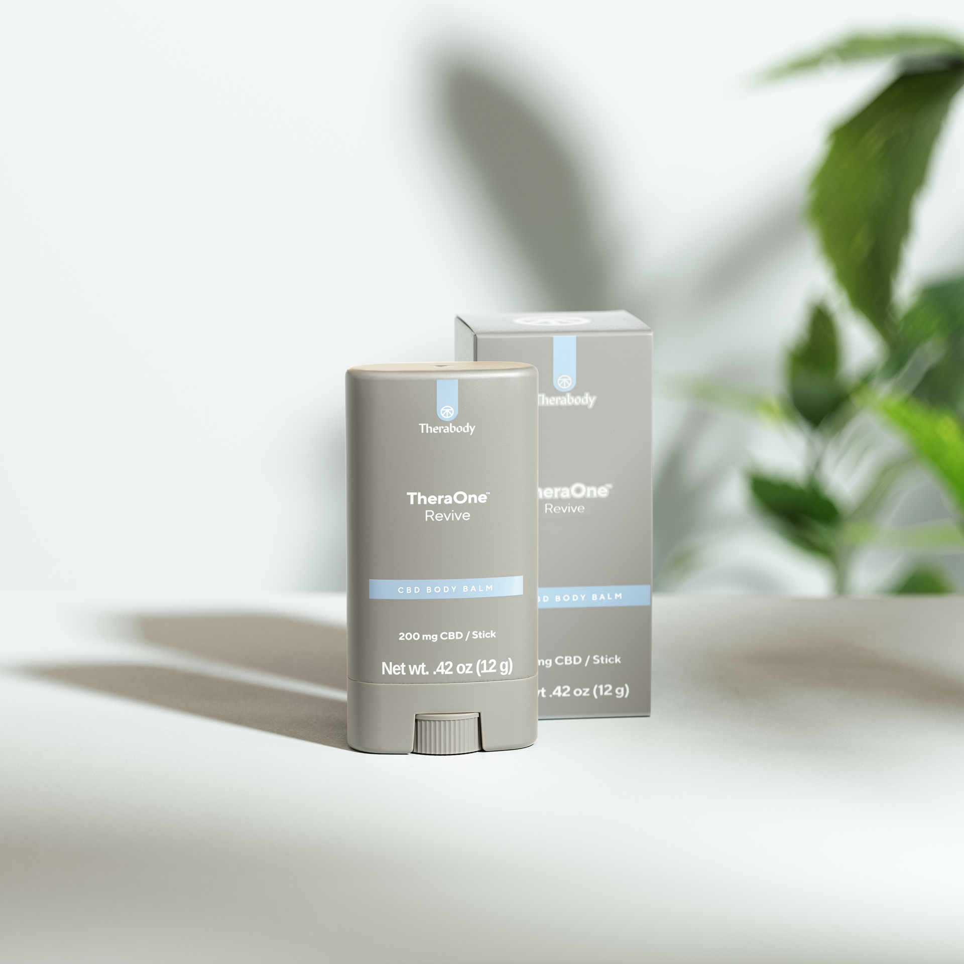 TheraOne Revive CBD Body Salt, 200mg CBD per stick, 0.42 oz (12g), net weight 0.42 oz (12g).