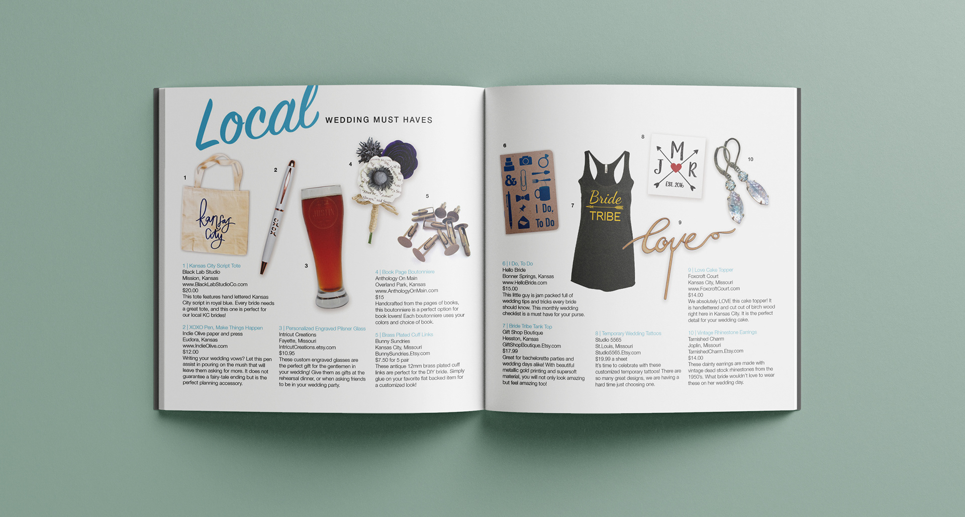 Ledgerwood Design, Book layout and design for a unique magazine spread