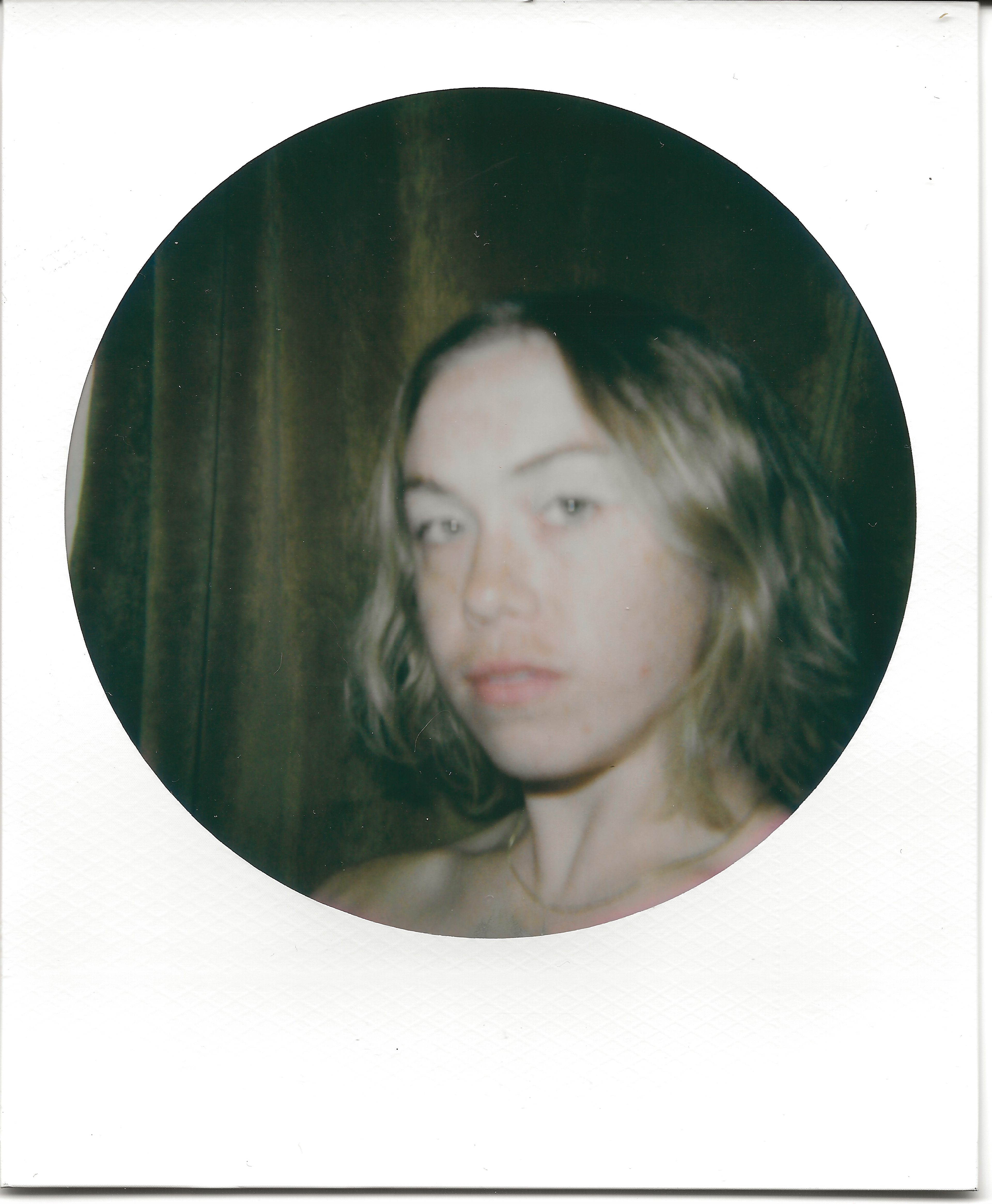 self portrait on Polaroid 600 film