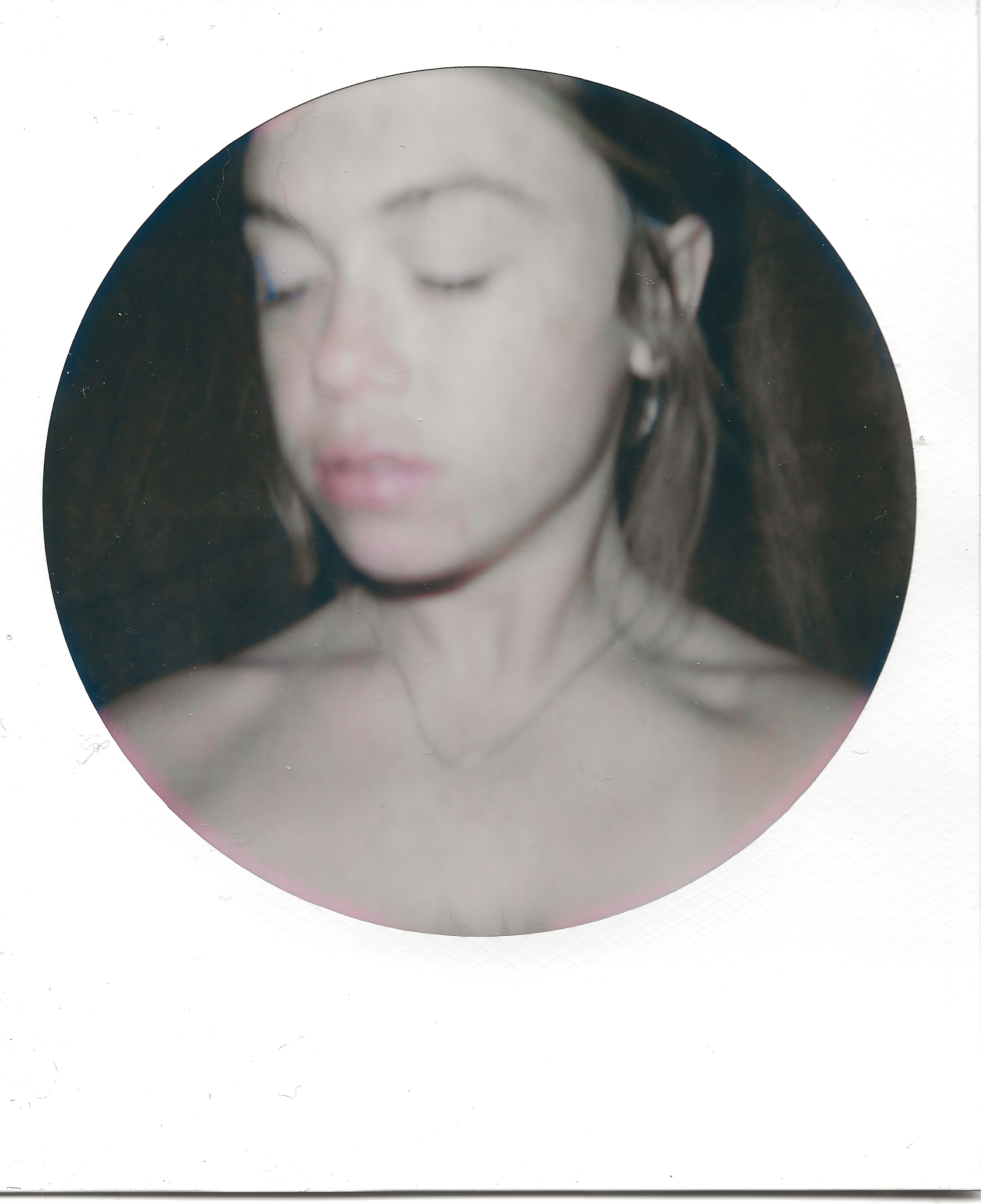 self portrait on Polaroid 600 film