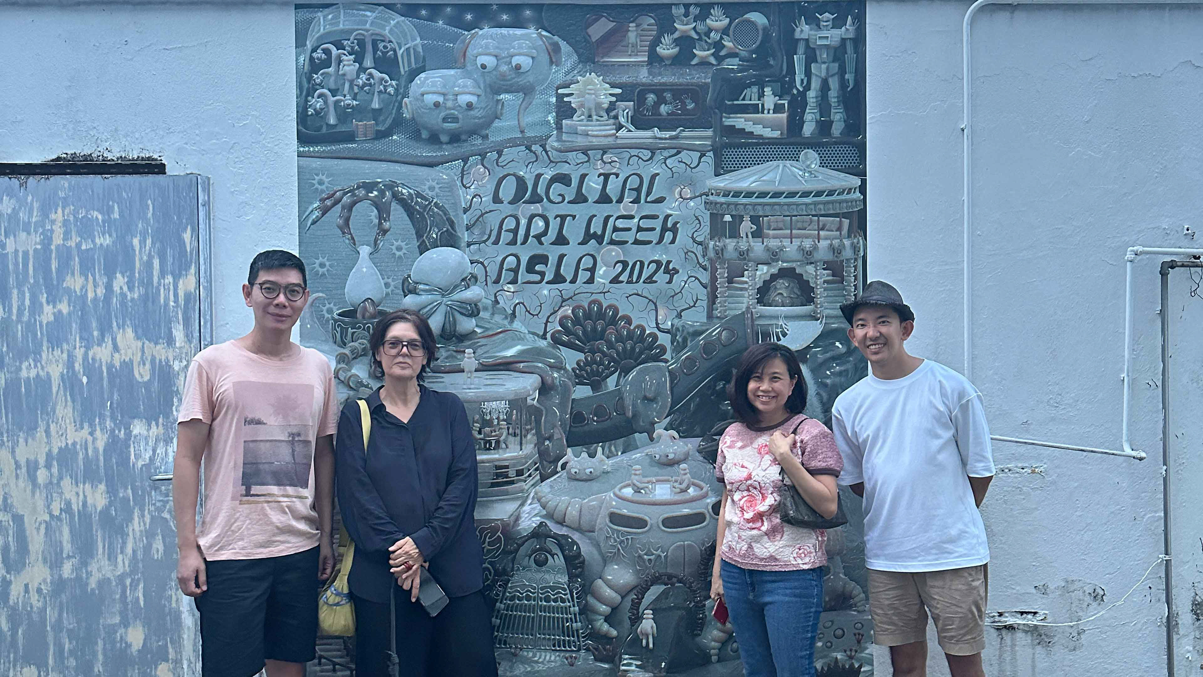 Artist Boedi Widjaja , Curator Ute Meta Bauer, Audrey Koh and DAWA Curator Warren Wee