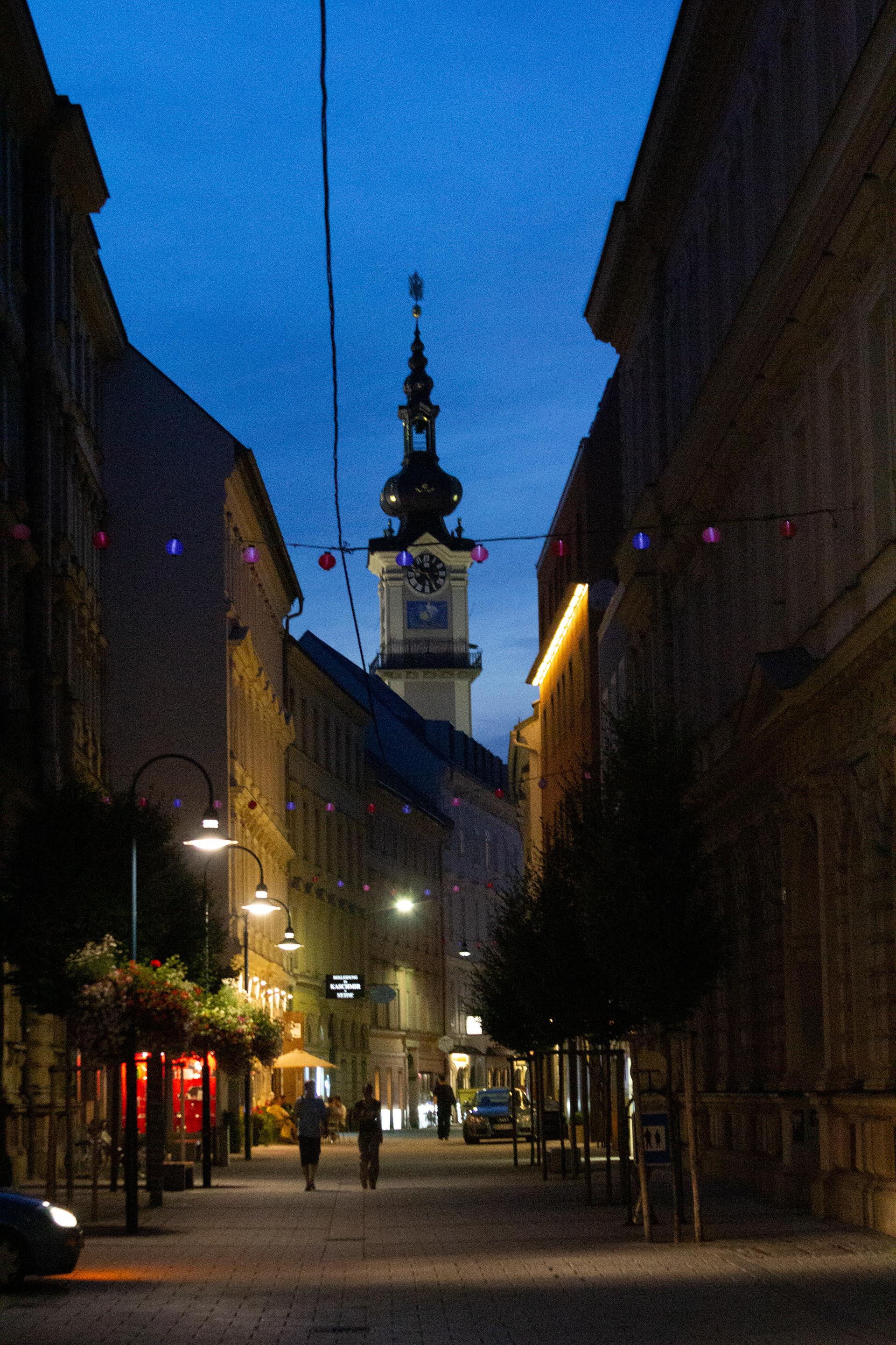 Quiet street in Salzburg Austria