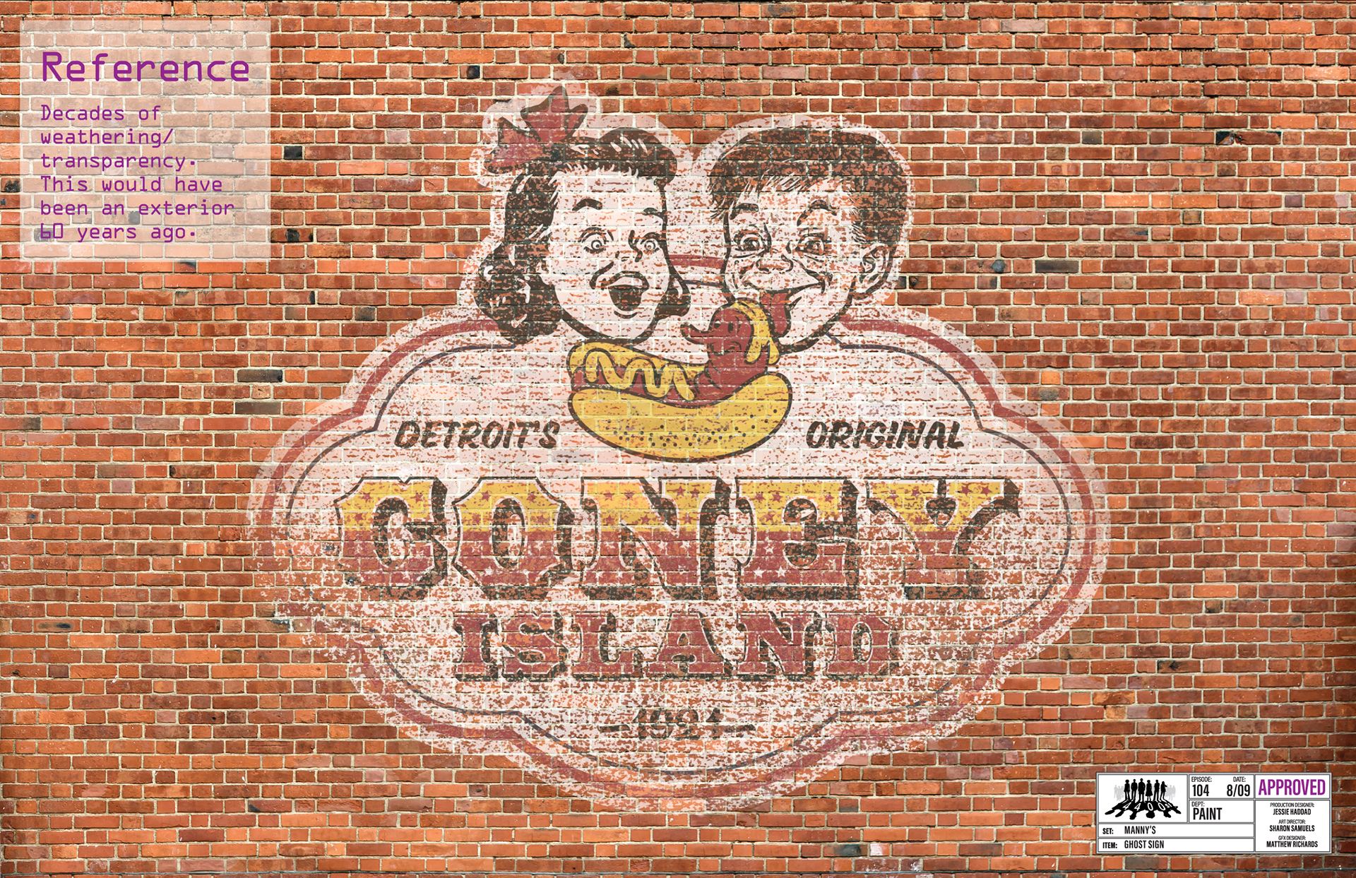 Detroit Coney Dog ghost sign