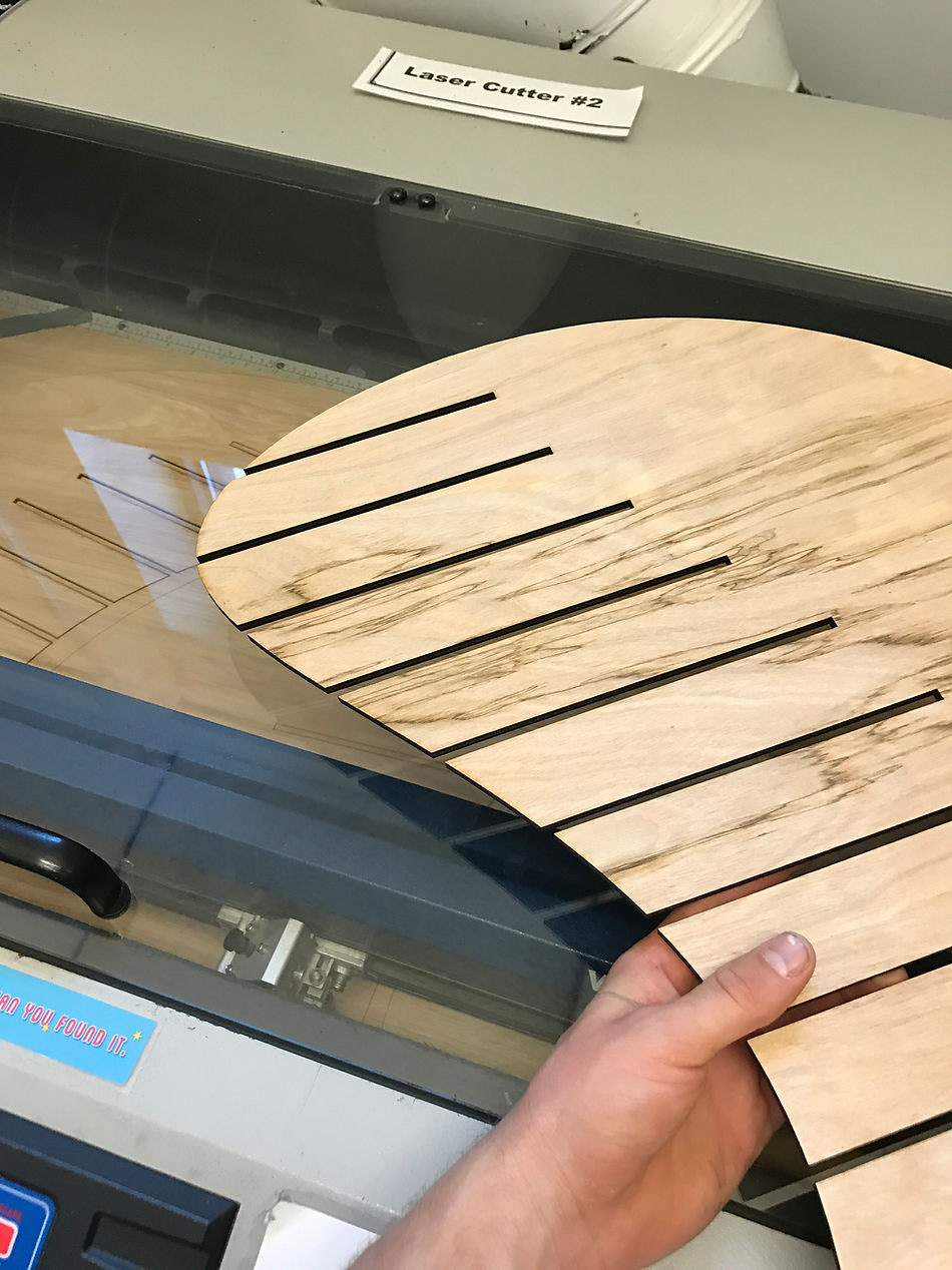 Laser cutting sections