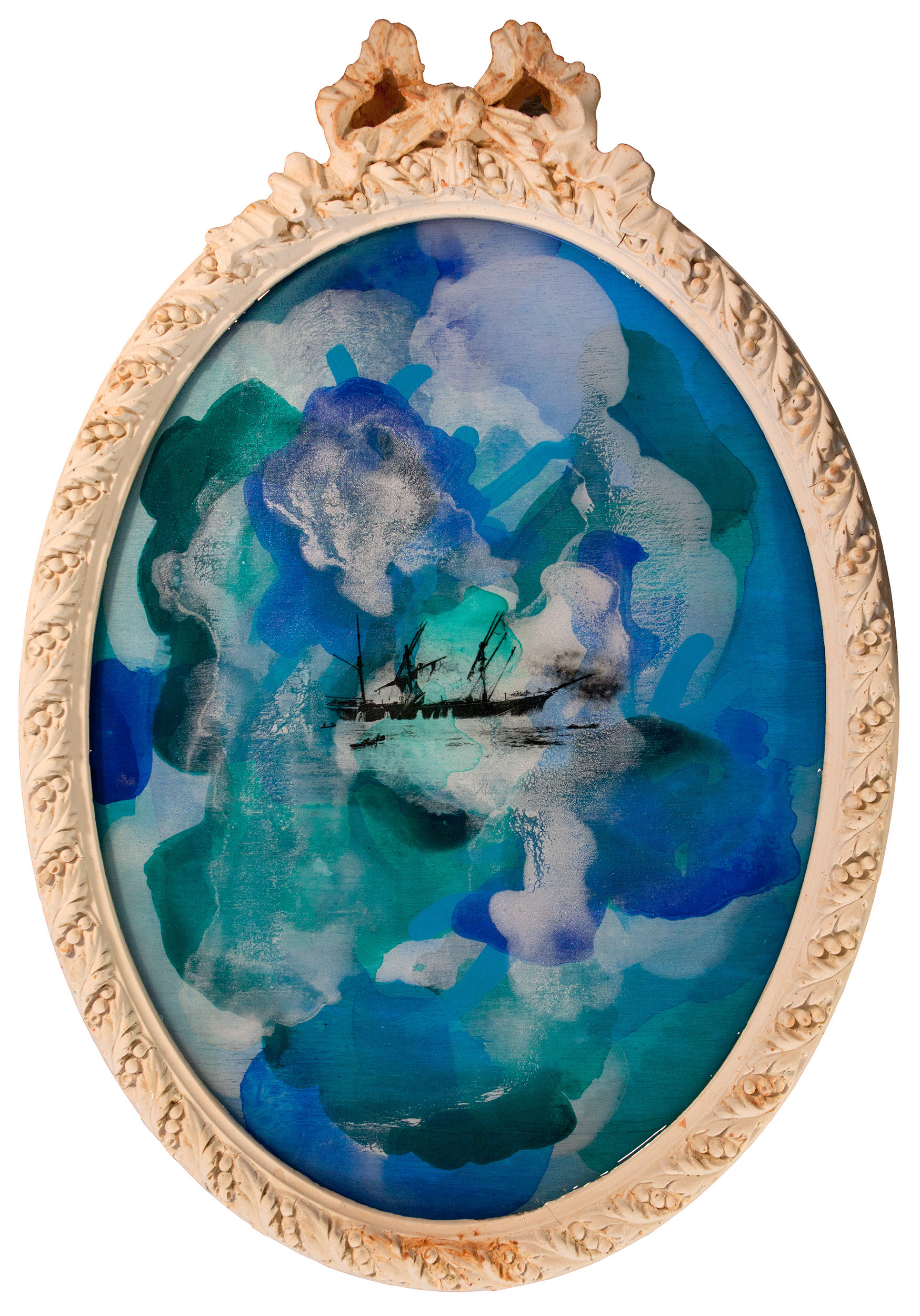 Missionary 2, Acrylic and resin on wood, jesmonite, 49cm x 34cm, 2017