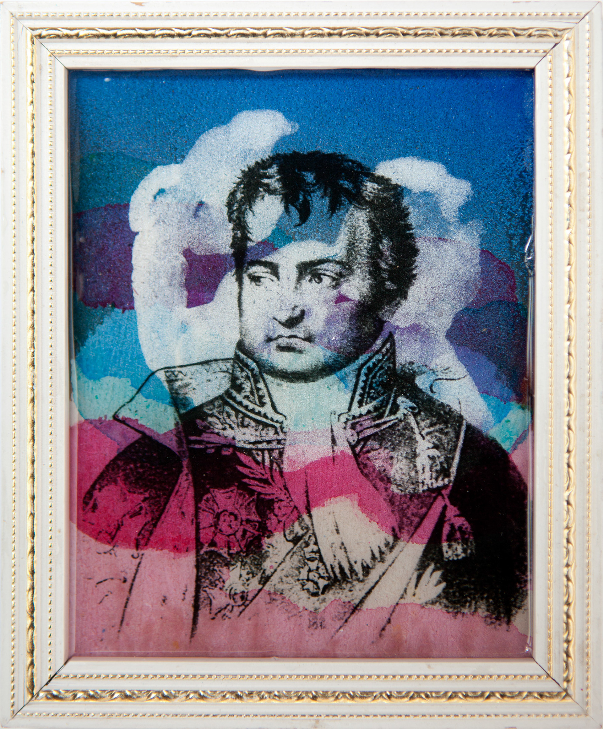 Denis Ducris, Pere Jaques Laval, Acrylic and resin on board, 14.5cm x 12cm, 2016