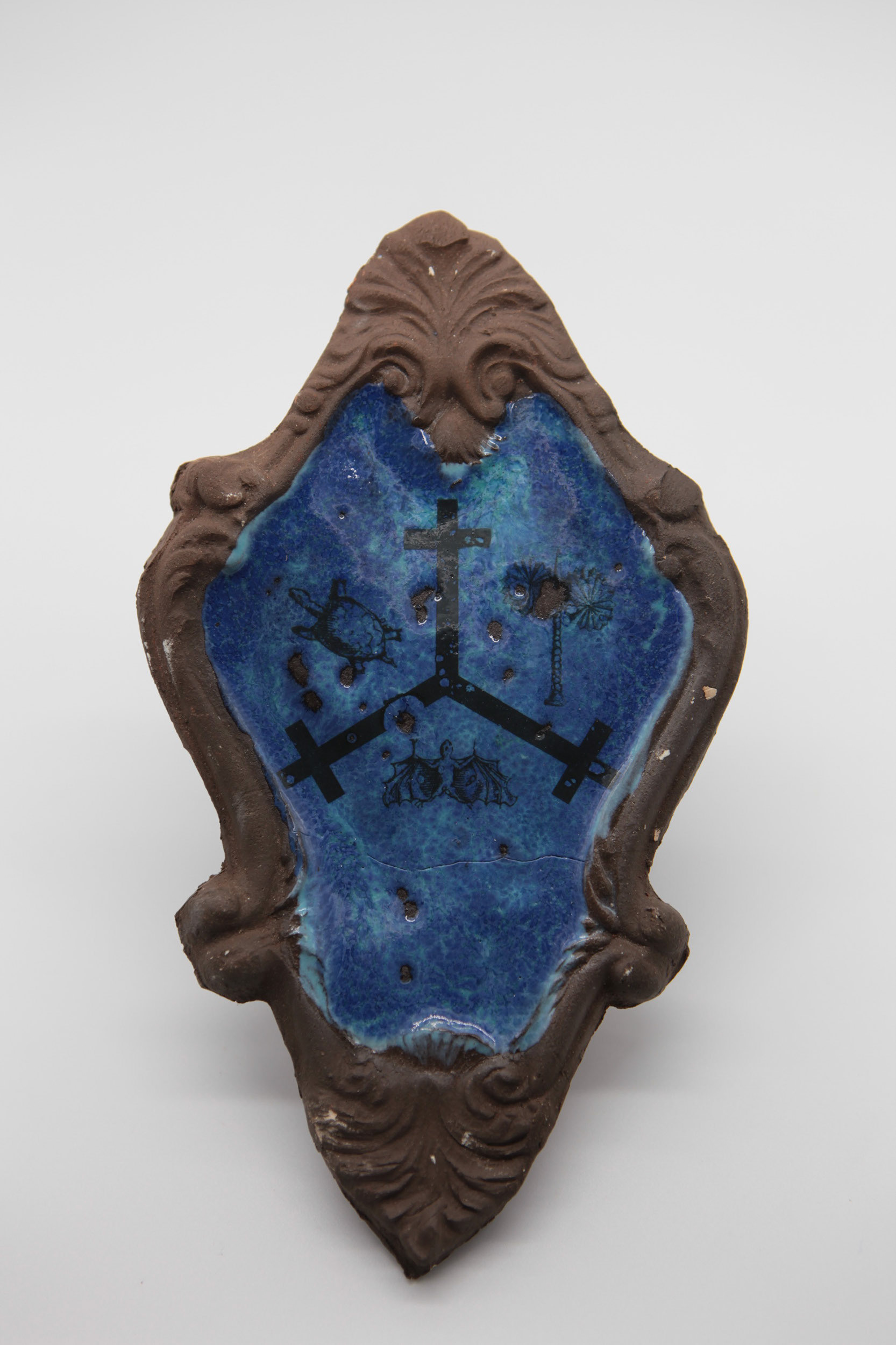 The Company, Decal and glaze on earthenware, 2018