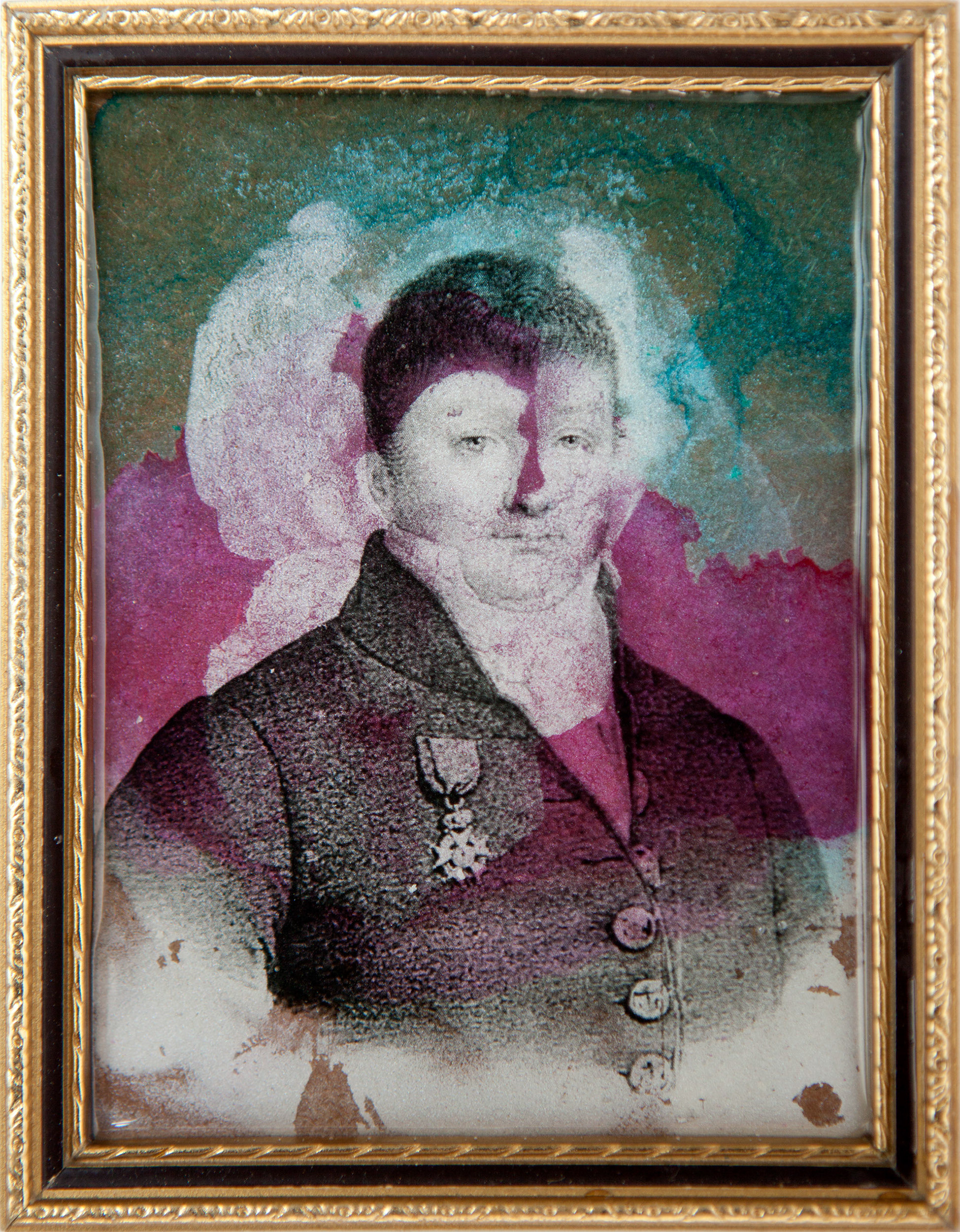 Robert Surcouf, Acrylic and resin on board, 13.5cm x 12cm, 2016