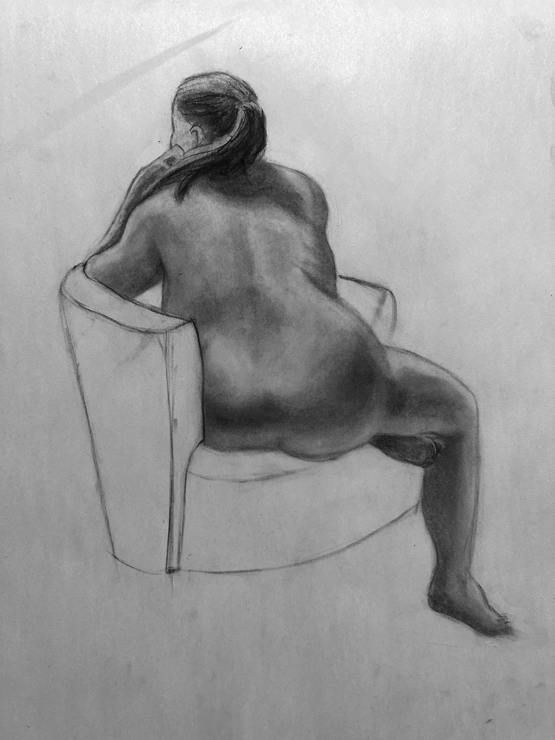 2 hour pose; conte 2023