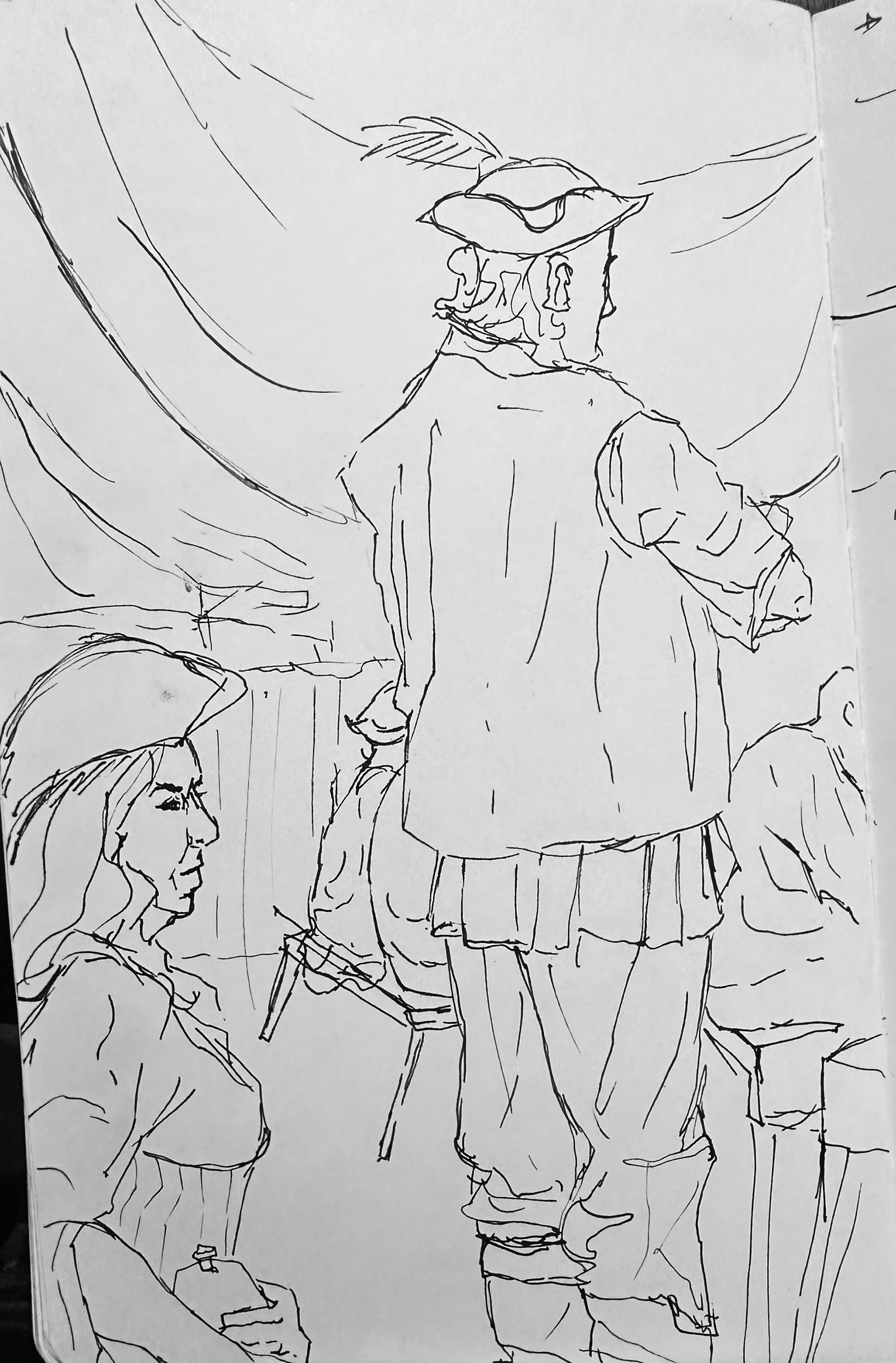 Cafe studies; pen and ink 2023