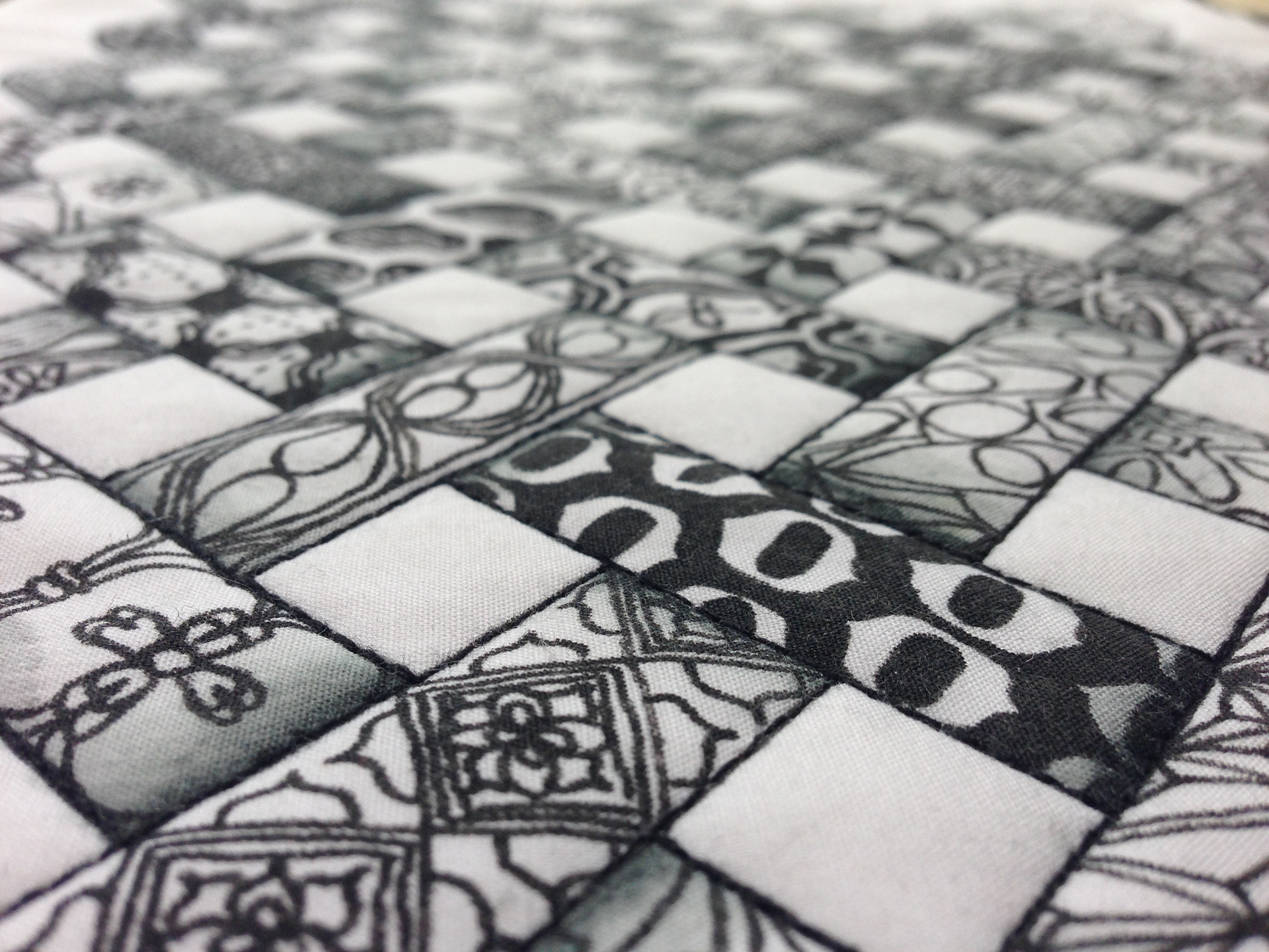 Celtic knot with hand drawn personal zentangle patterns