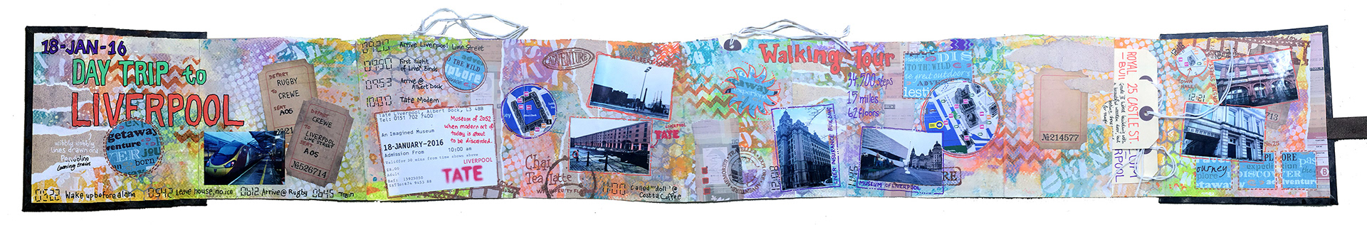 'Day trip to Liverpool' - handmade journal