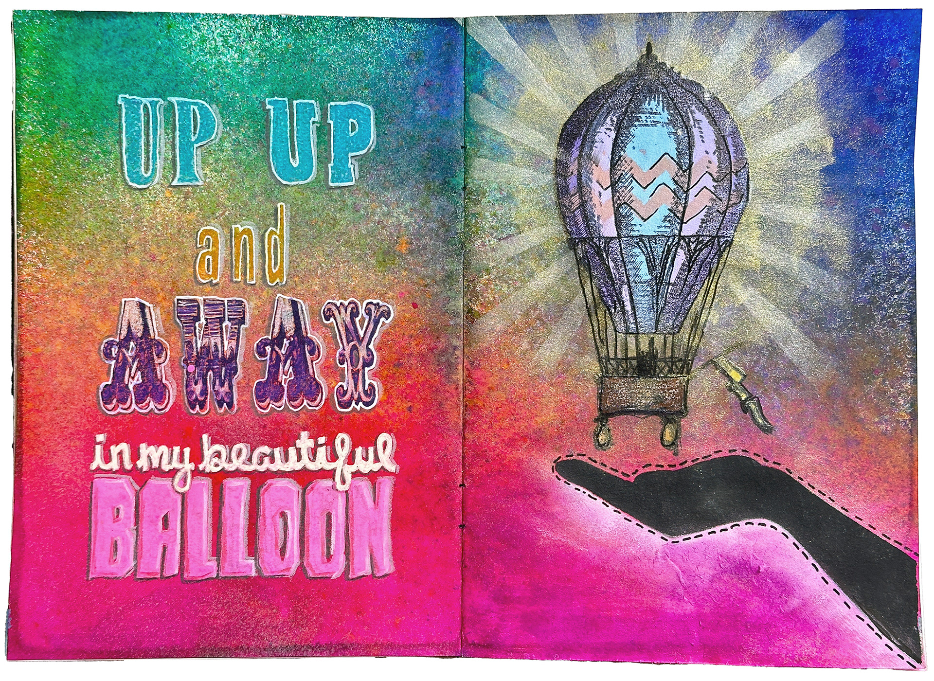 Spray inks and metallics