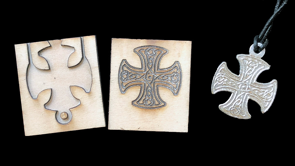 Bespoke pewter pendant