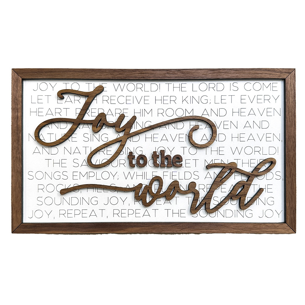 Walnut edged engraved sign