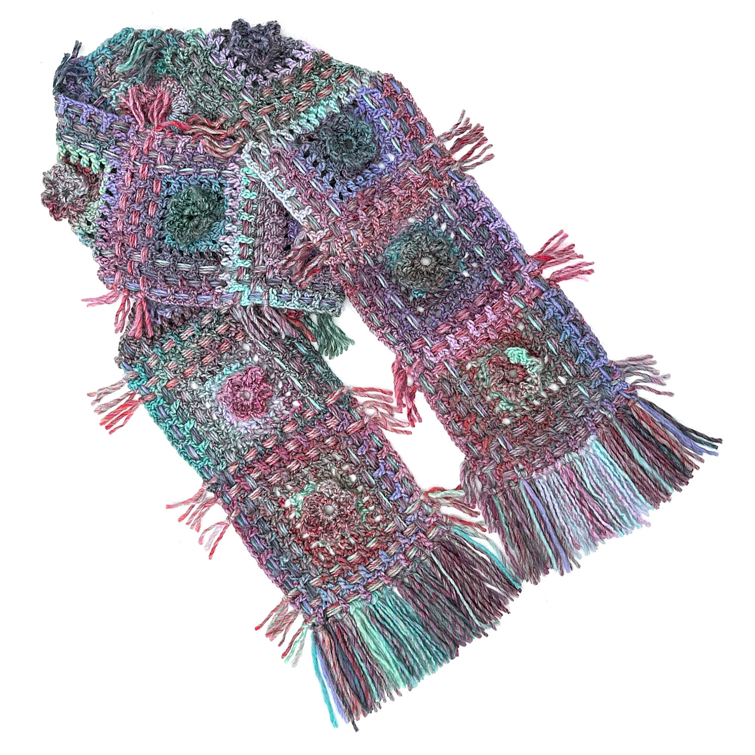 Chunky yarn crocheted scarf workshop