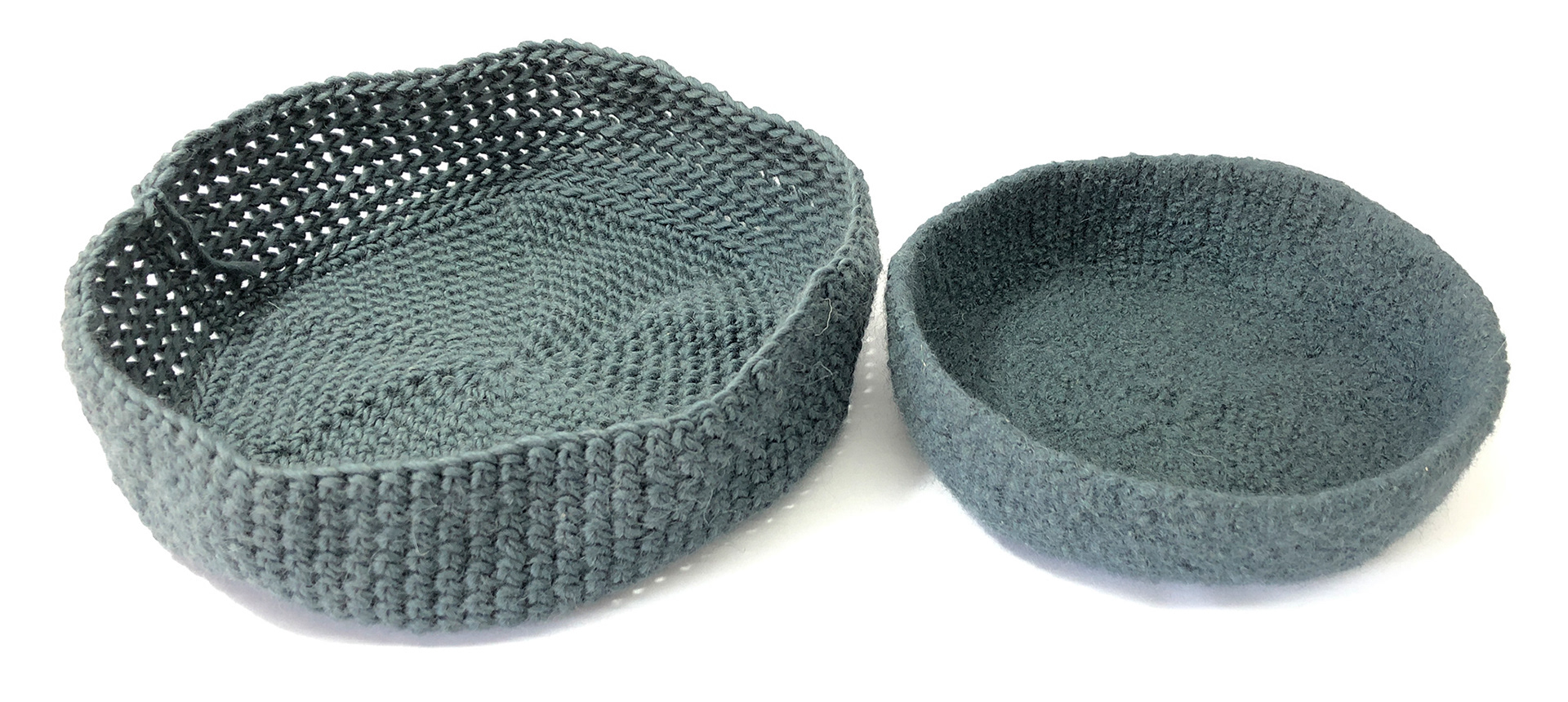 Felted crochet bowls workshop