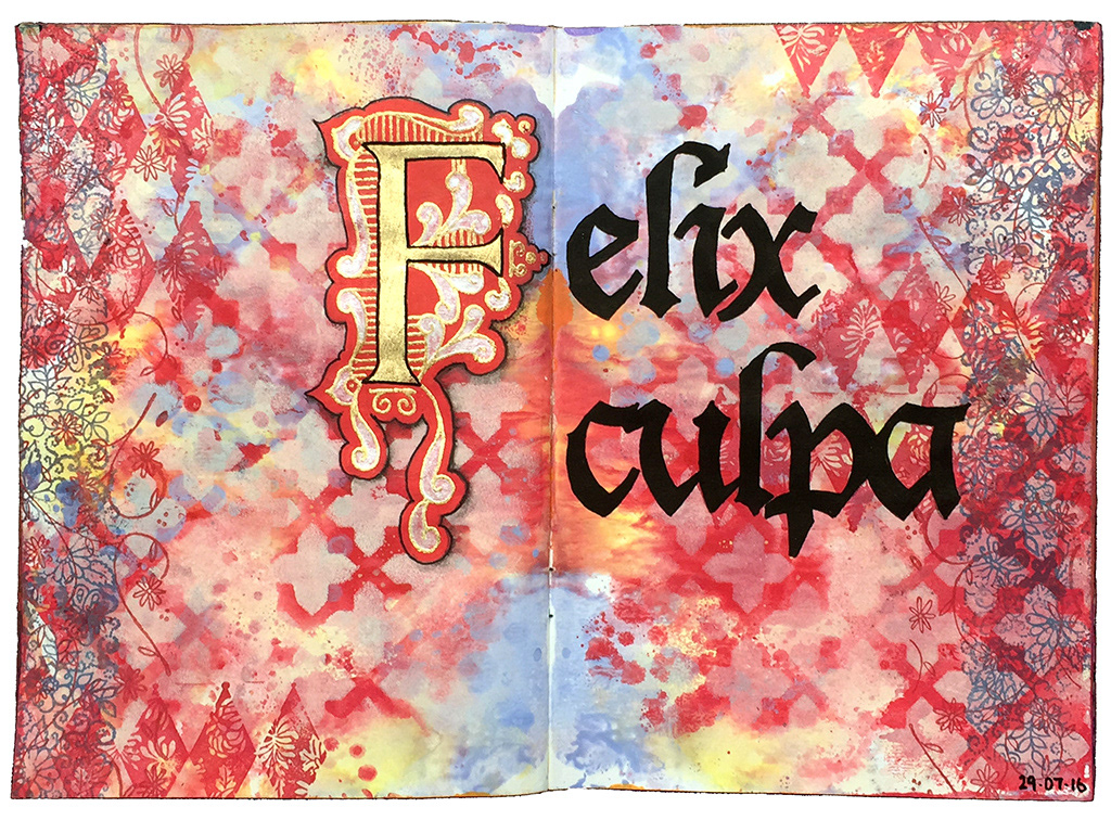 Illuminated letters - 'happy accident'
