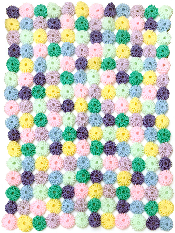 Crocheted baby blanket