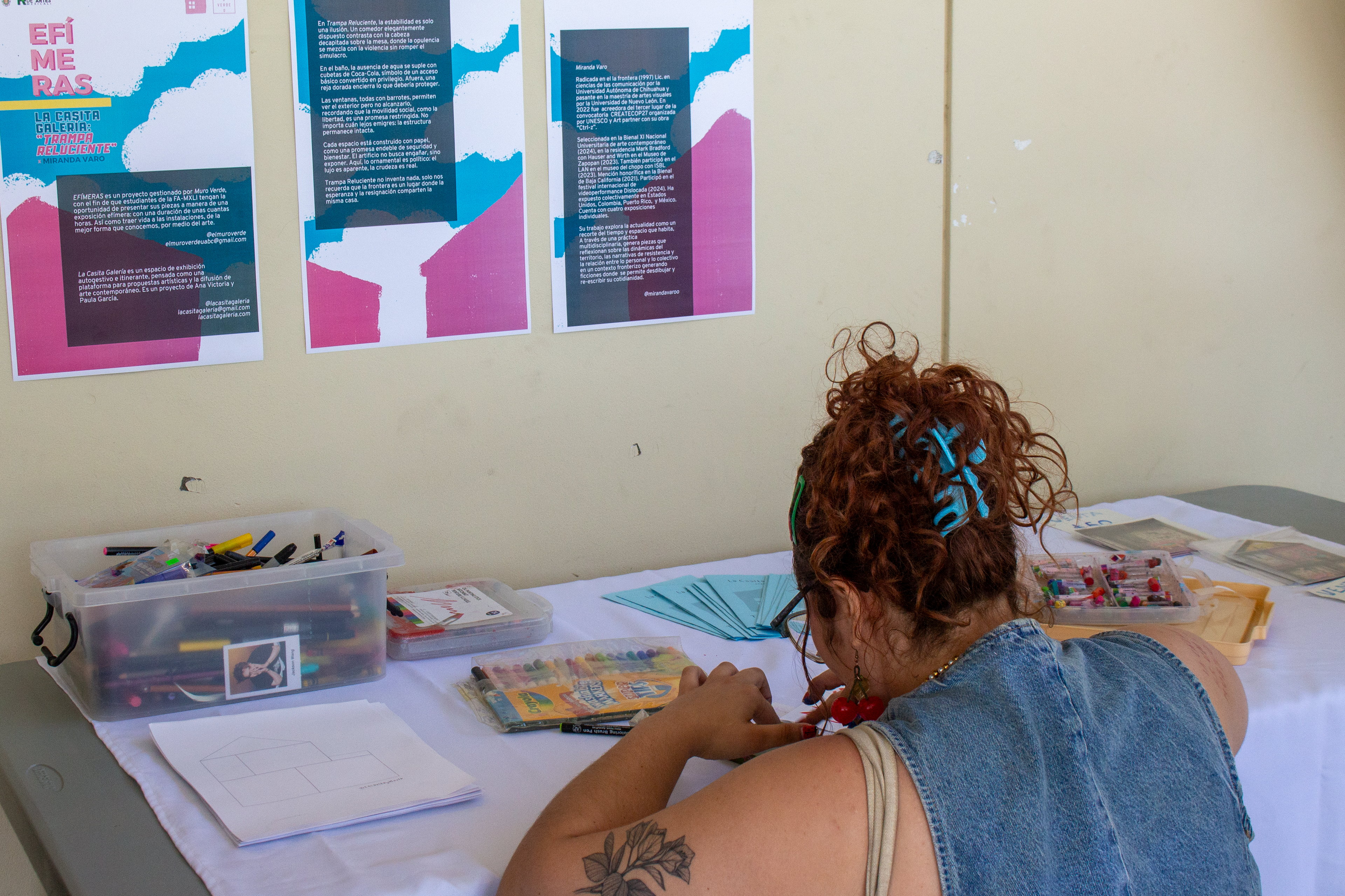 Realización de actividad propuesta por Miranda Varo. Facultad de Artes de la UABC.
