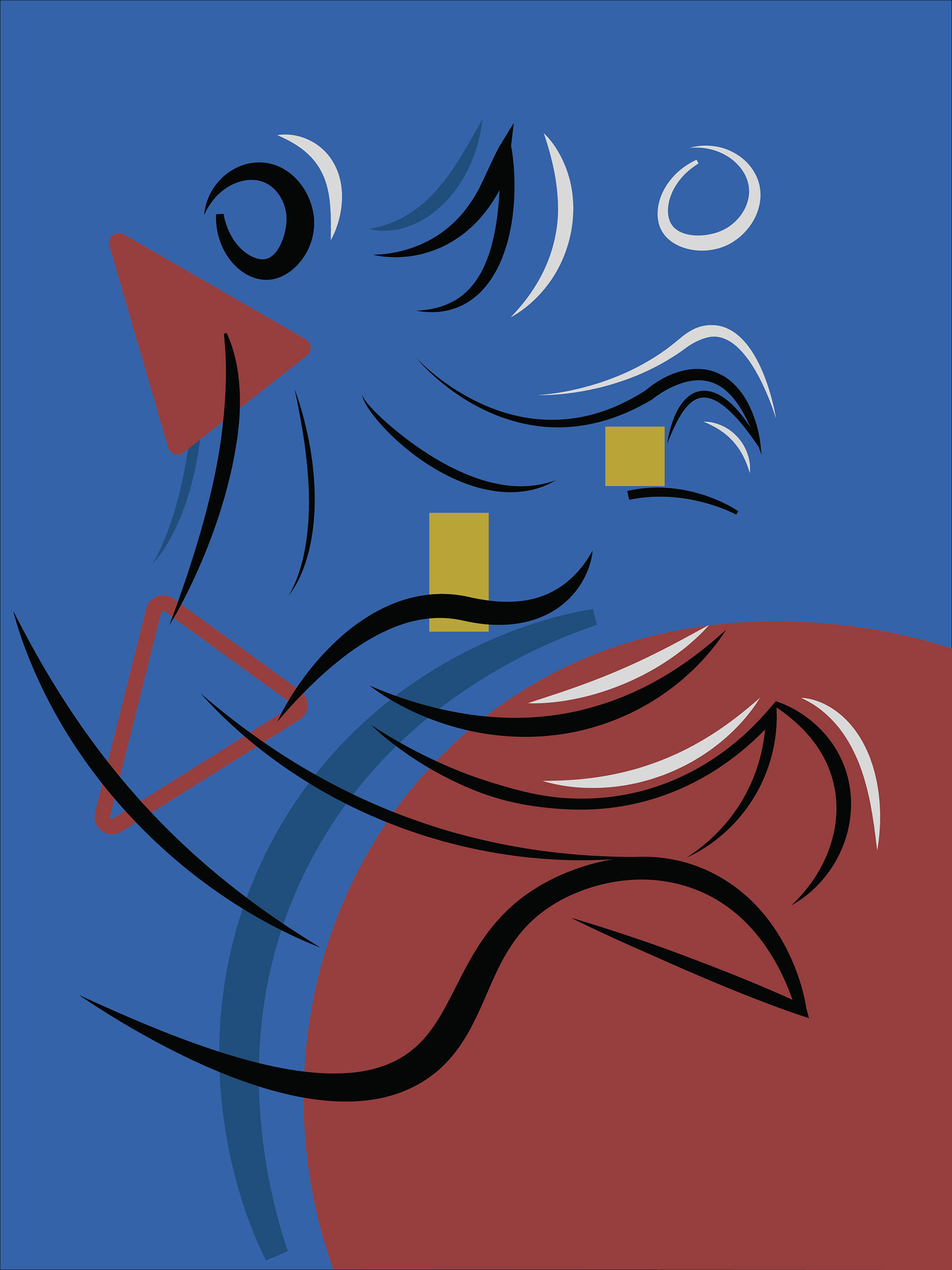 Kenny Nguyen 'Incessant Blue" 18 x 24