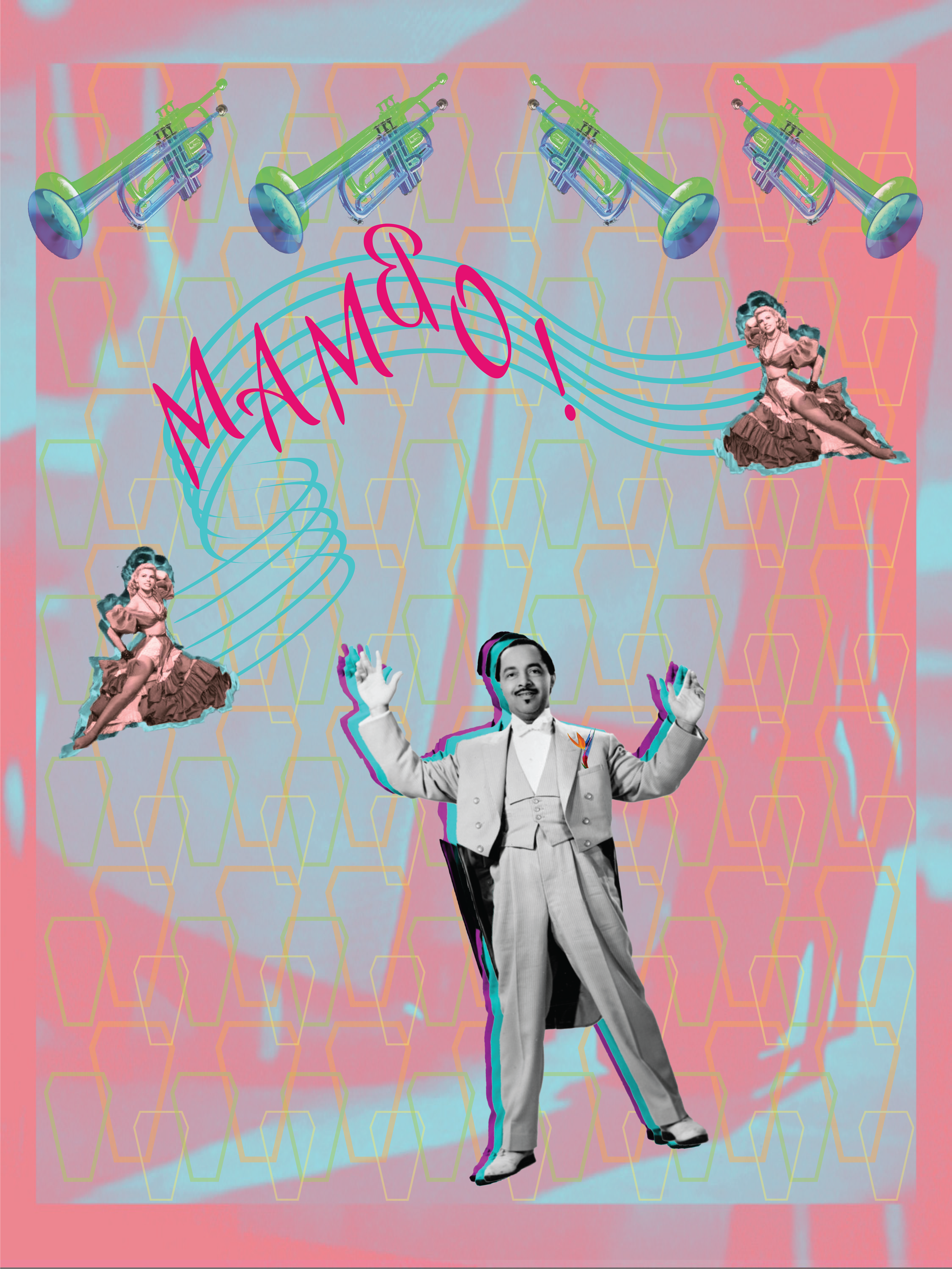 Alexandra Berlin, “Mambo Bits,” 2022, 18” x 24”