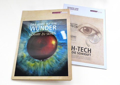 Broschüre Cover Hologramm "Augenlinse"