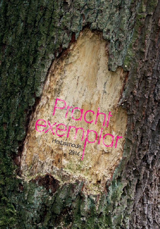 Cover des Mode-Katalogs „Prachtexemplar” als Gravour.