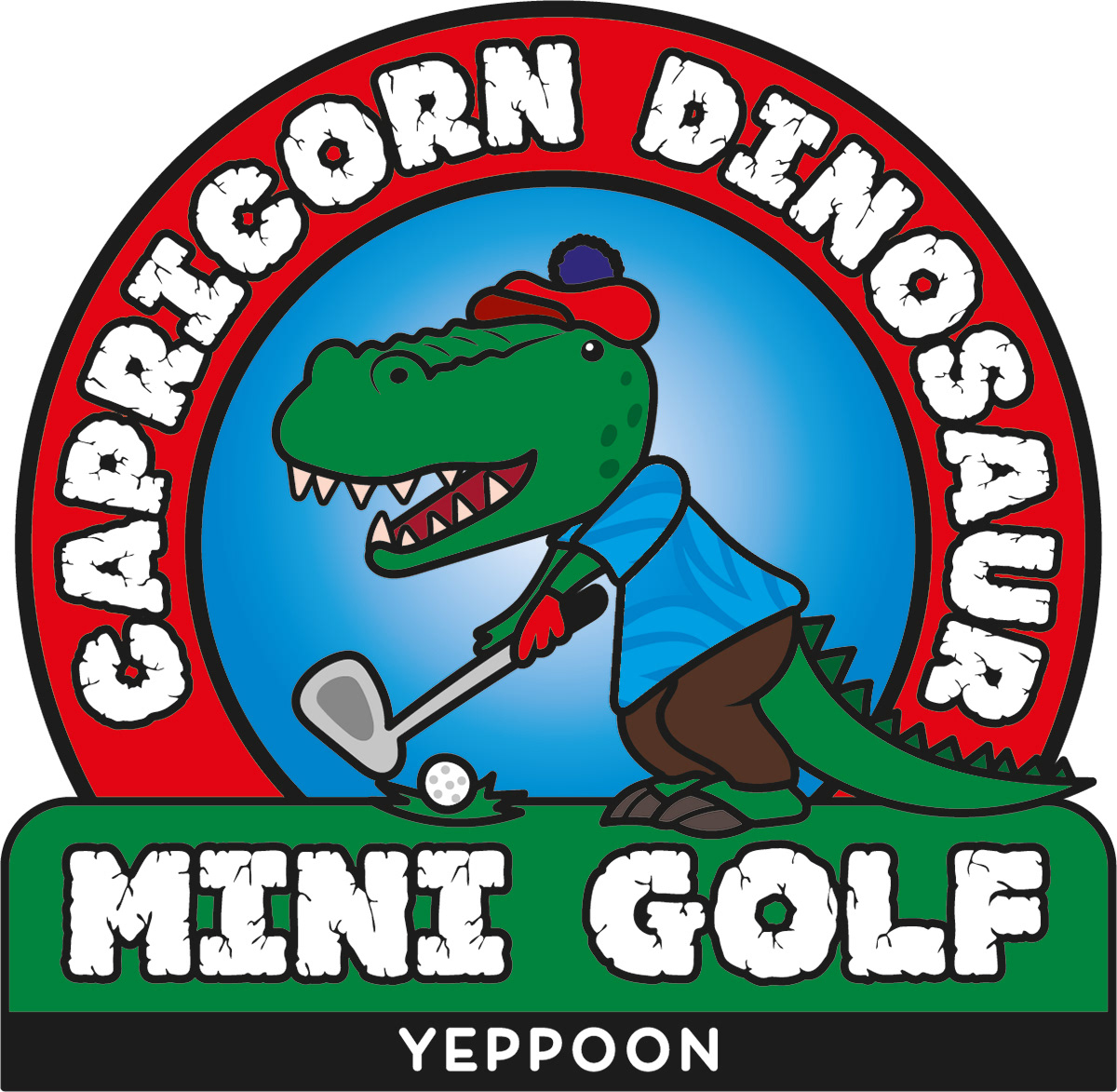 Capricorn Dinosaur Mini Golf Logo