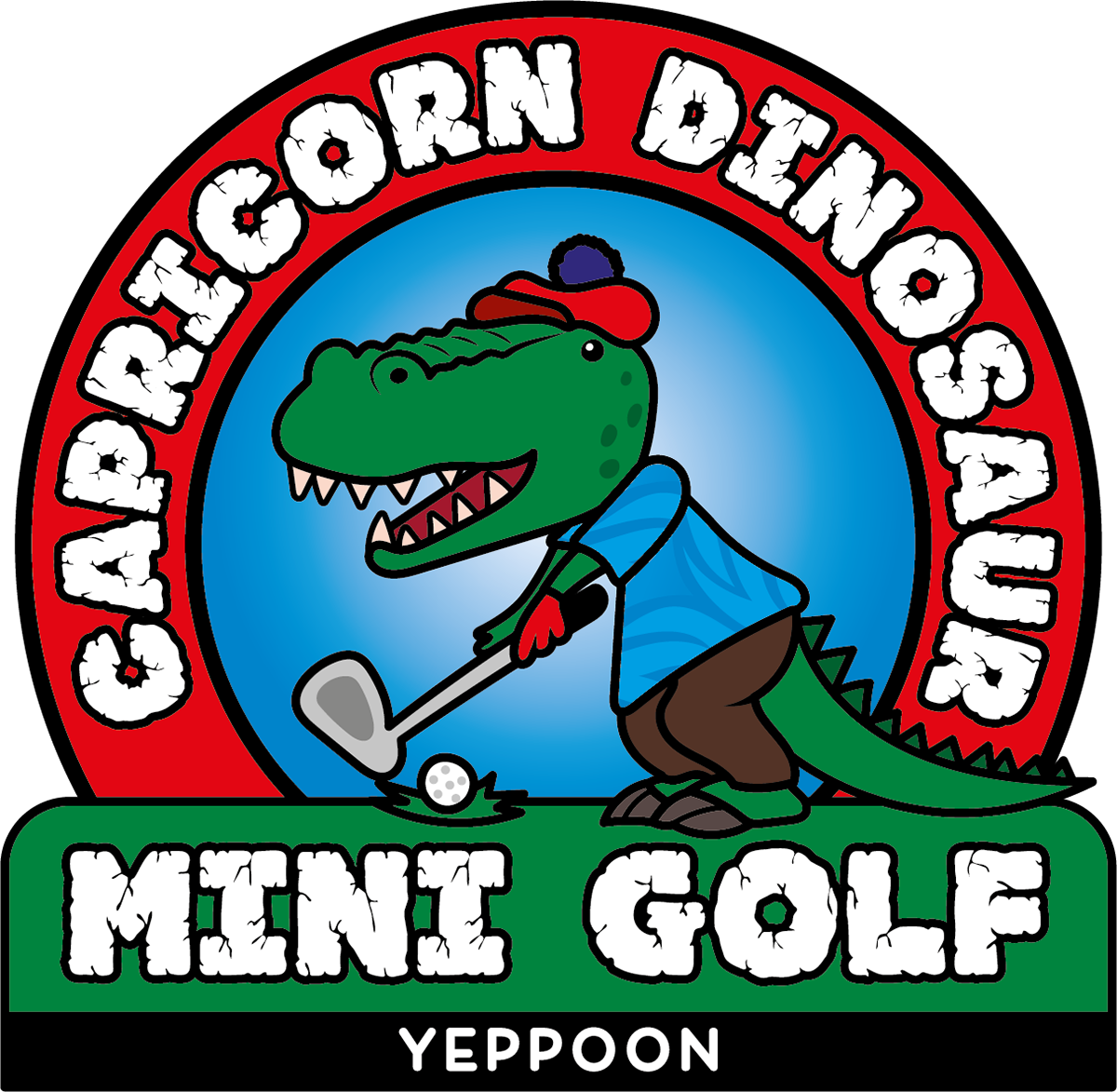 Capricorn Dinosaur Mini Golf Logo