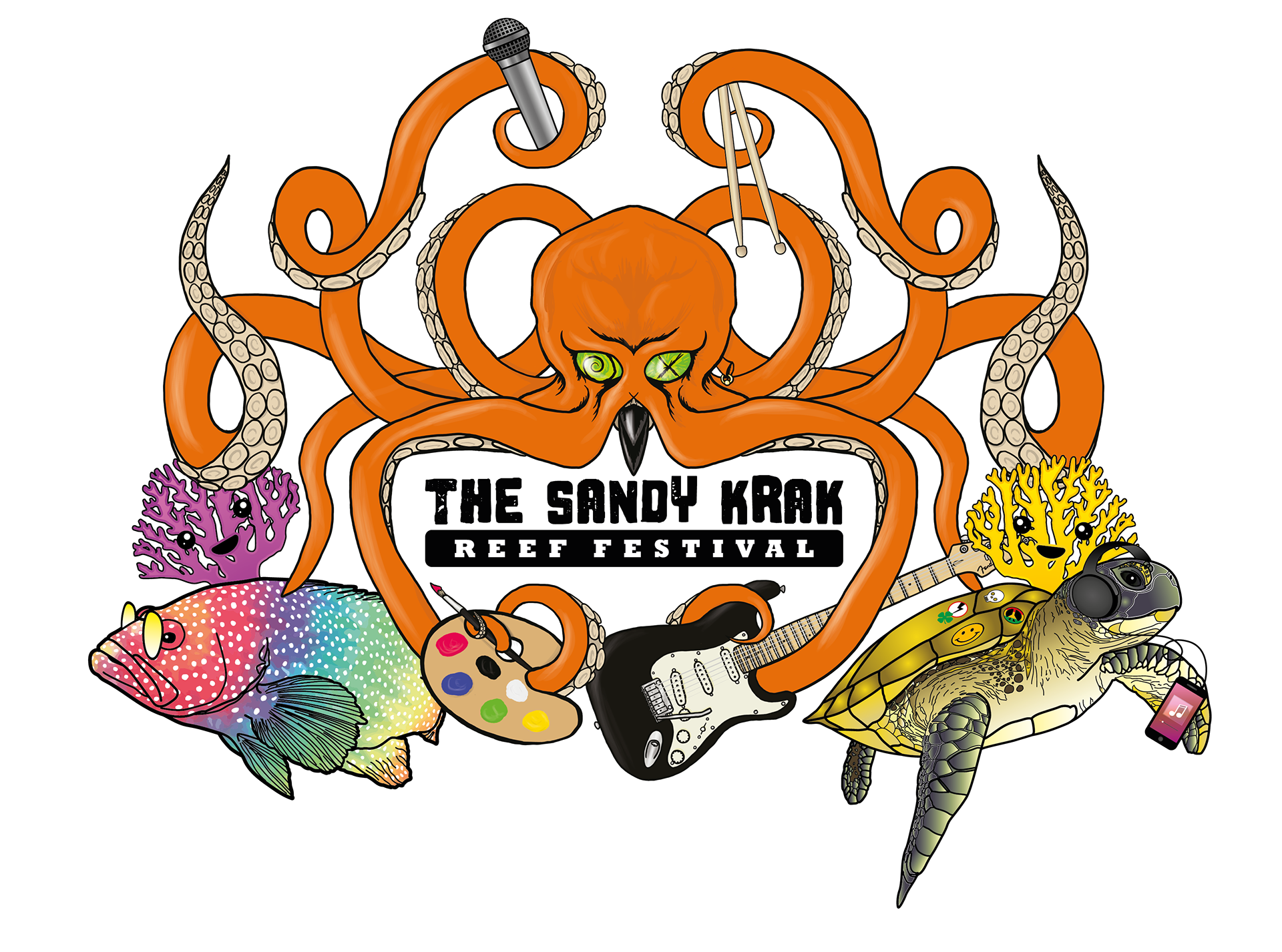 The Sandy Krak Reef Festival Logo
