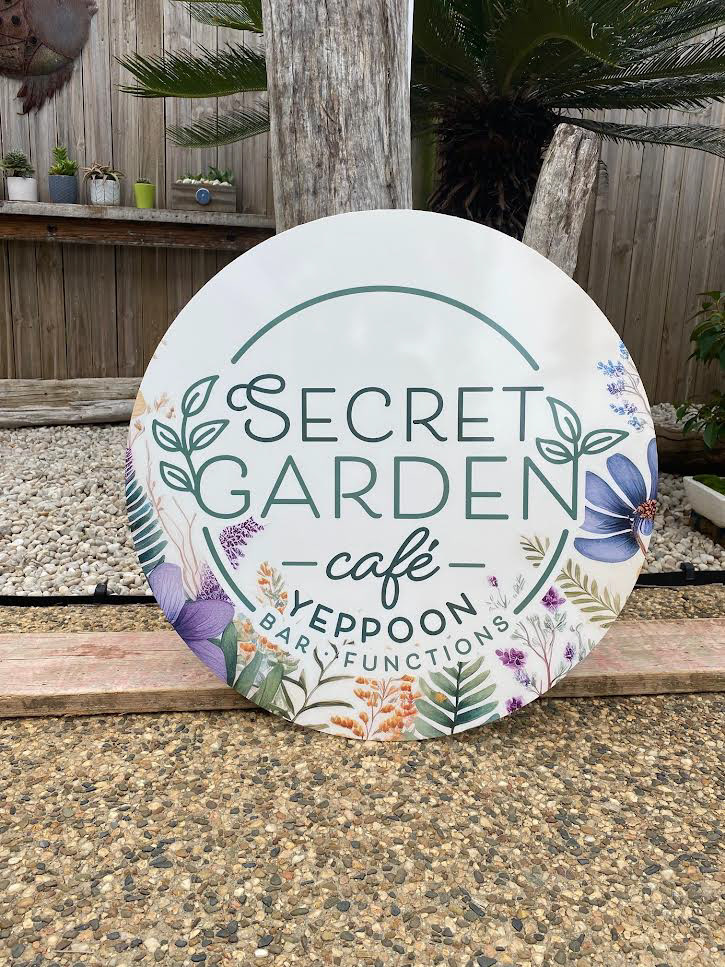 Secret Garden Cafe Signage