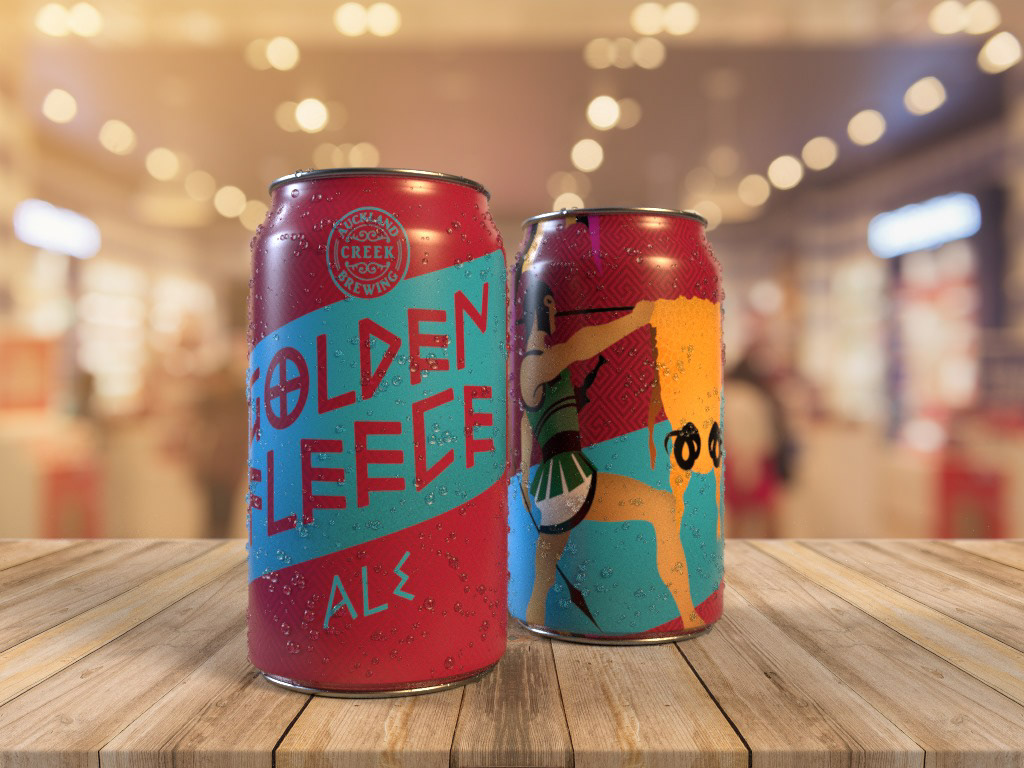 Golden Fleece Ale Beer Can Design