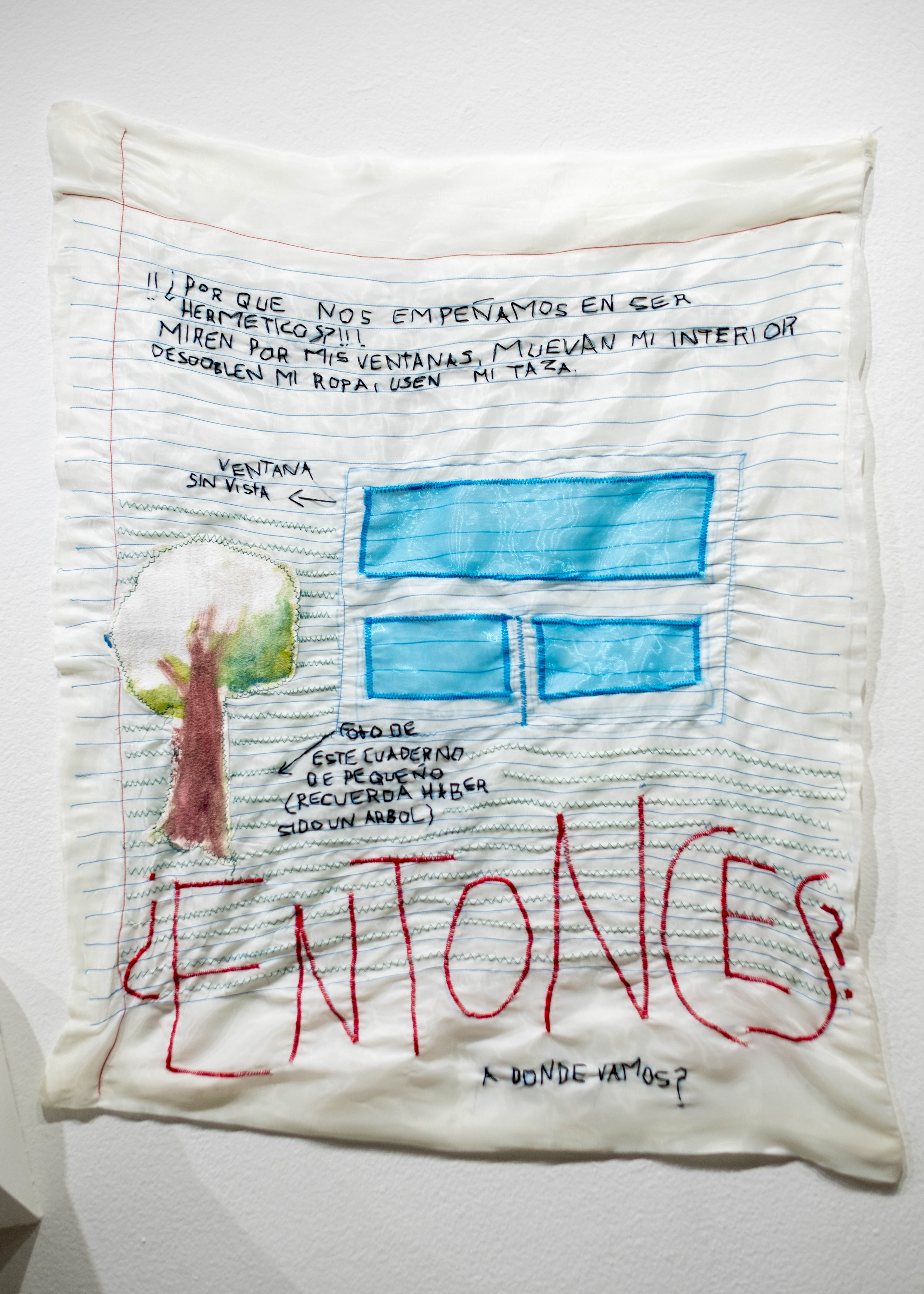 Serie Anotaciones, ocio y diálogo interno 8 piezas Textil, forro japones e hilo 50x30cm 2024
