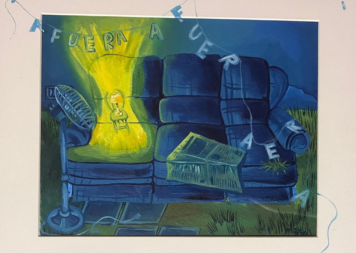 Afueraaa, eraaa Óleo sobre papel 29x34.5 cm 2024