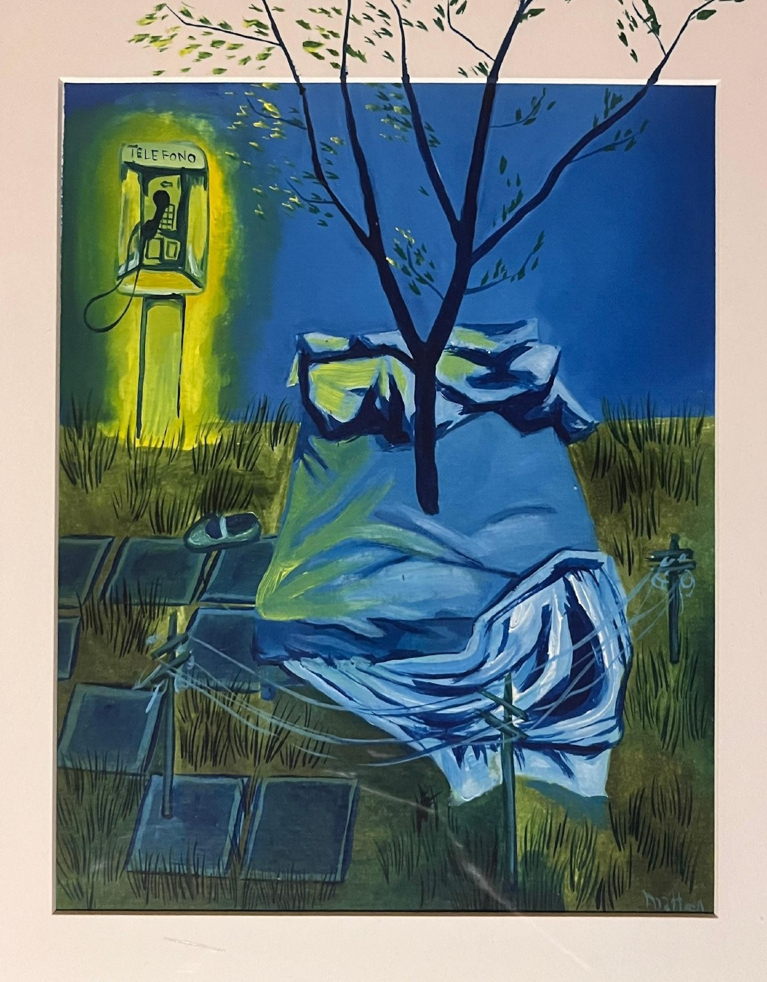 Creciendo al exterior Óleo sobre papel 29x34.5 cm 2024