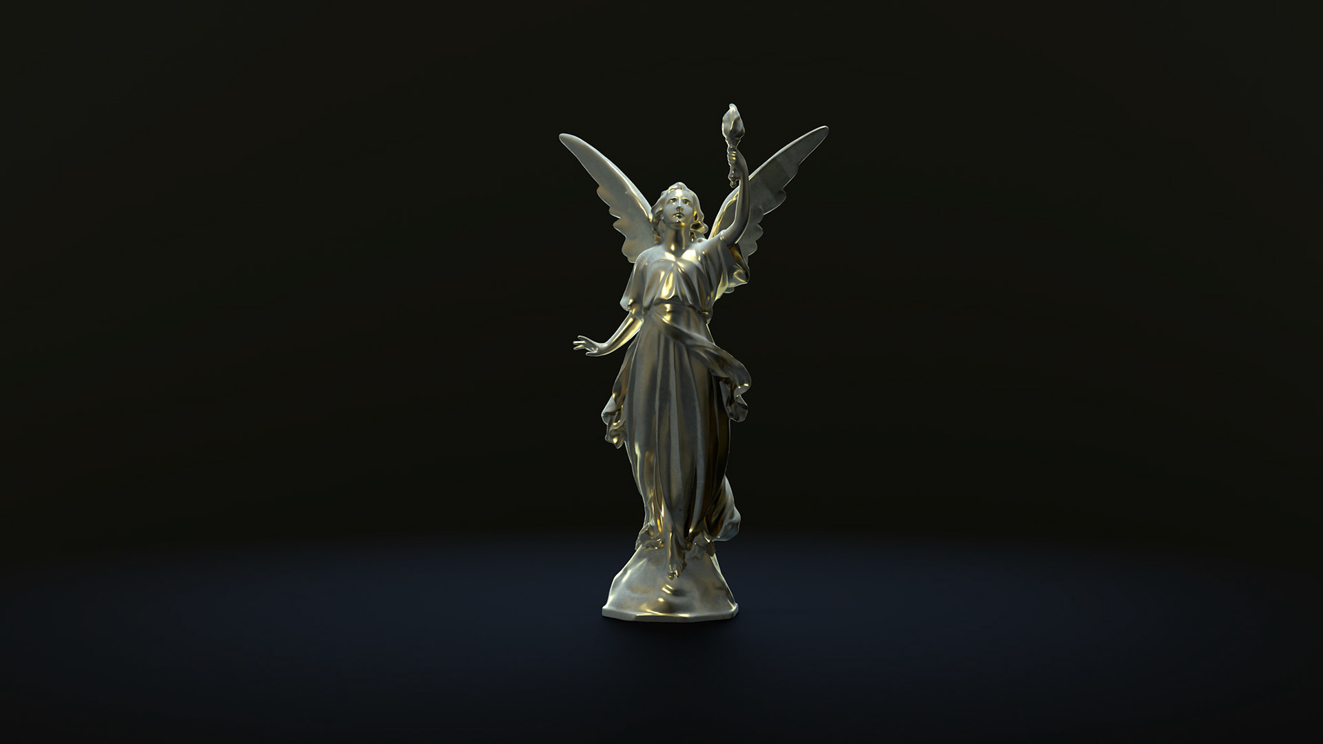 Golden angel of peace