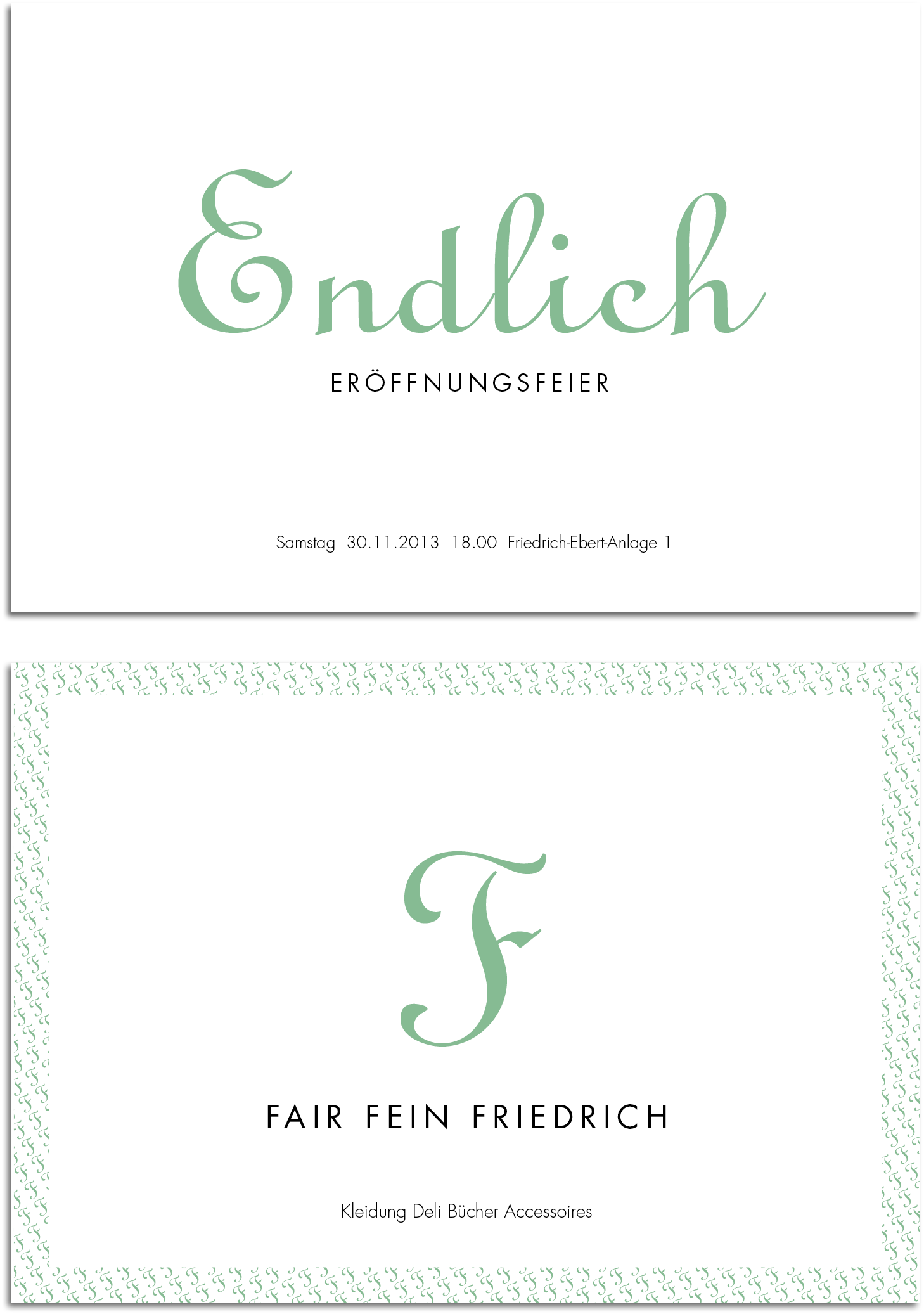 Einladung zur Eröffnungsfeier des Friedrichs.