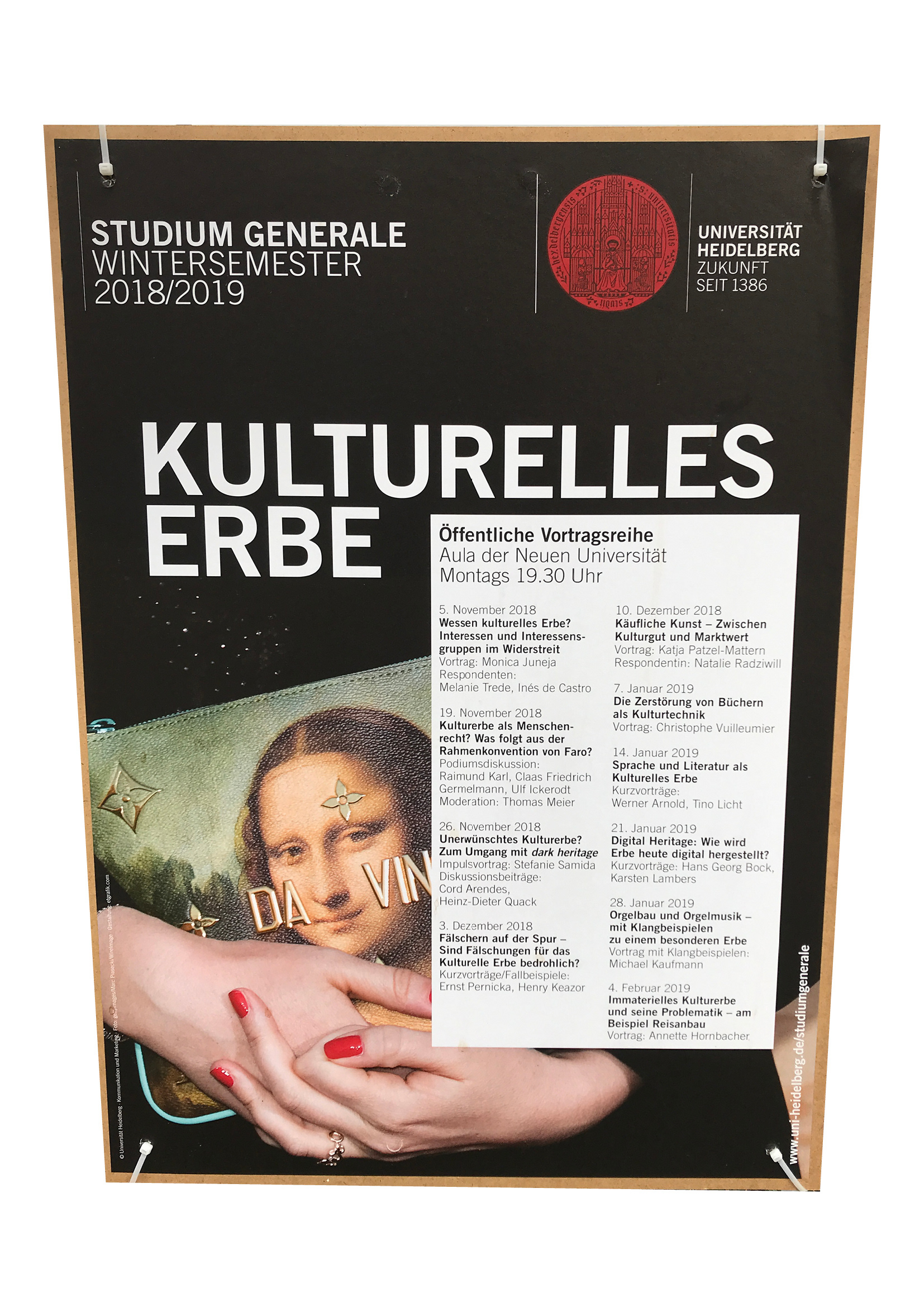 Poster Studium Generale – Kulturelles Erbe – Universität Heidelberg