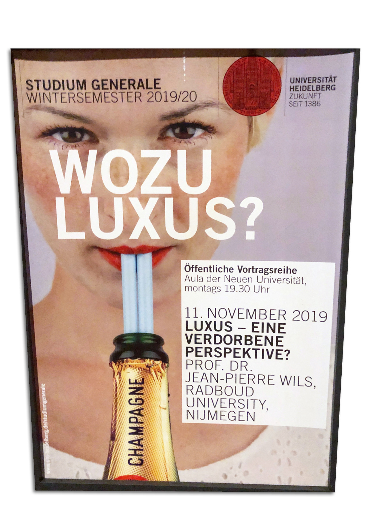 Poster Studium Generale – Wozu Luxus – Universität Heidelberg