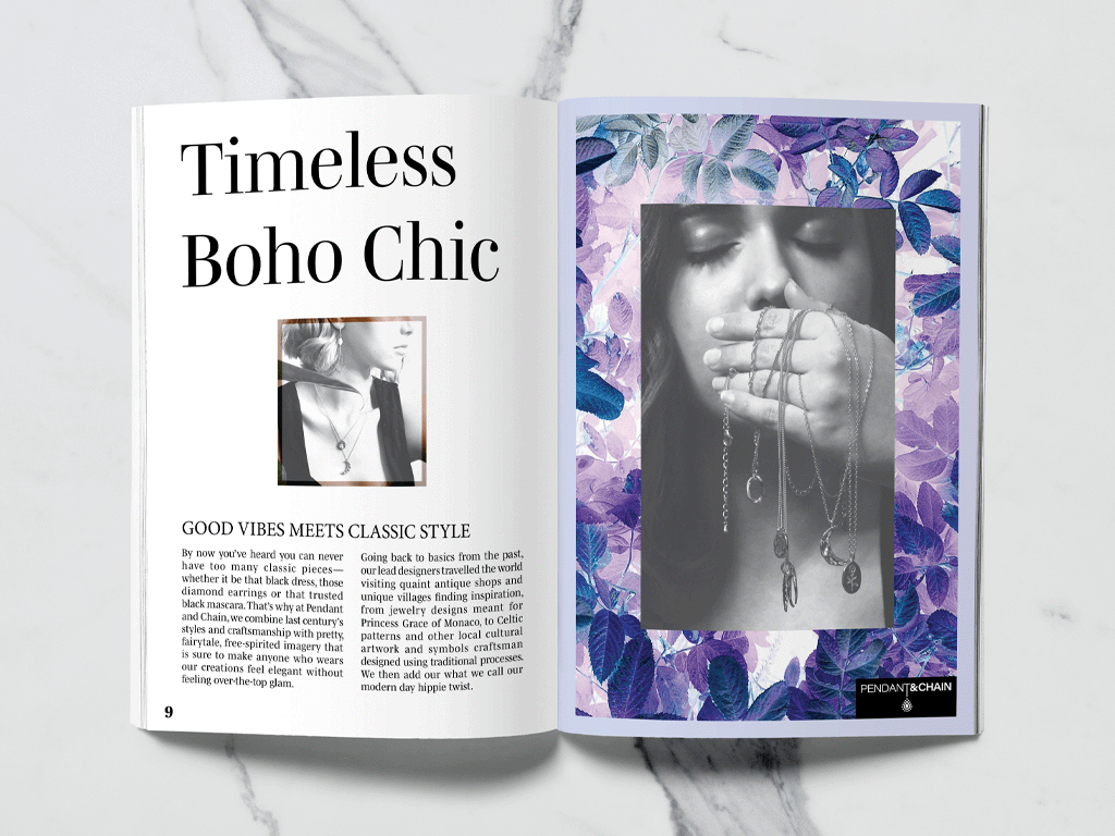 Brochure page layout design