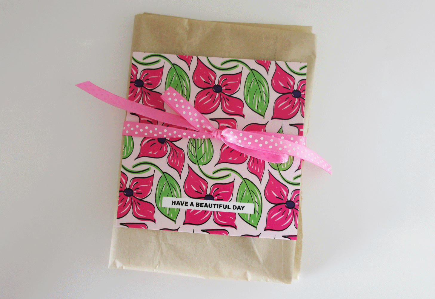Example of card included on packaging