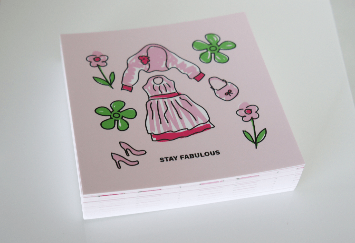 Stay Fabulous fashion card illustration