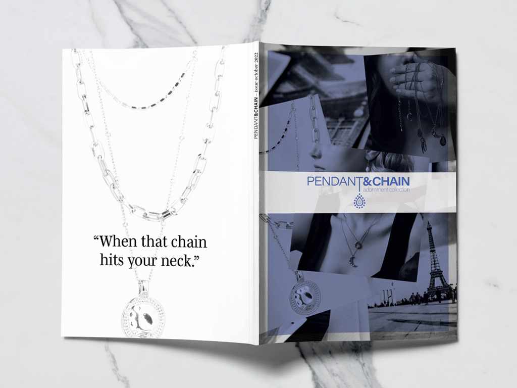 Brochure front and back cover and spine layouts