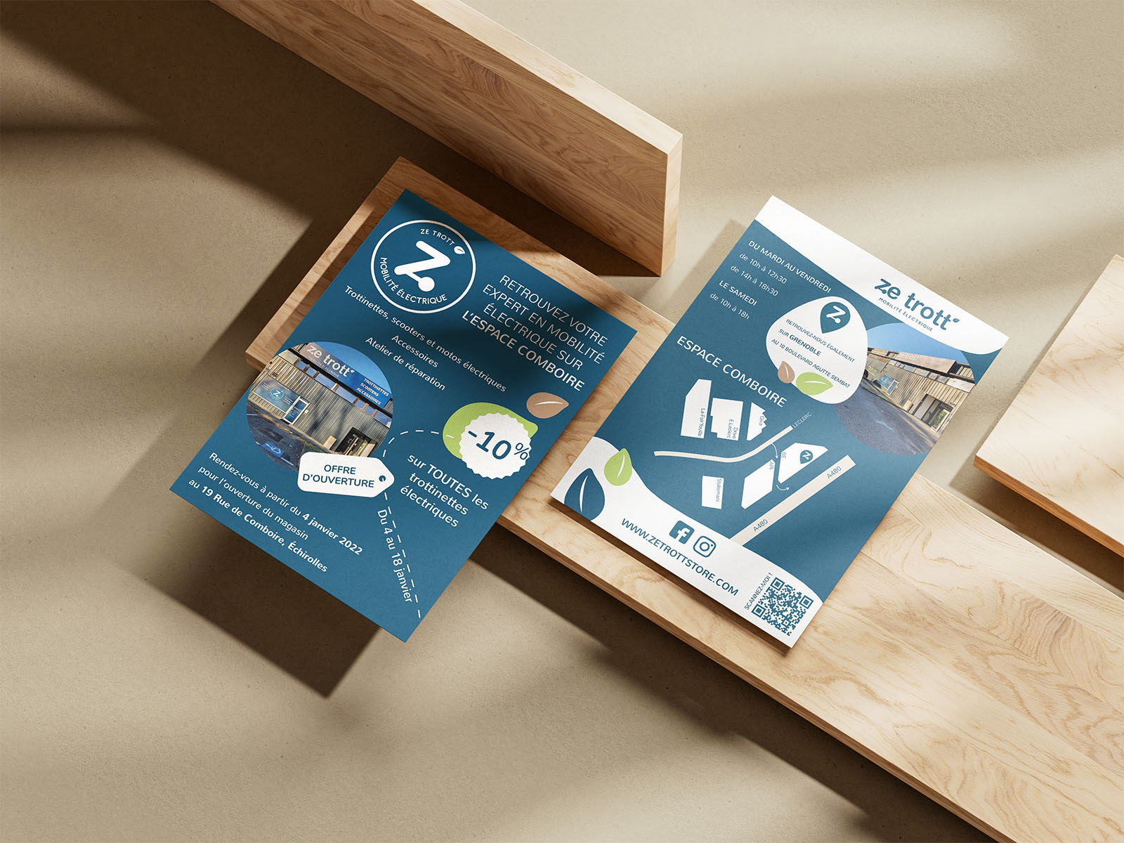 Flyer d'ouverture de la boutique