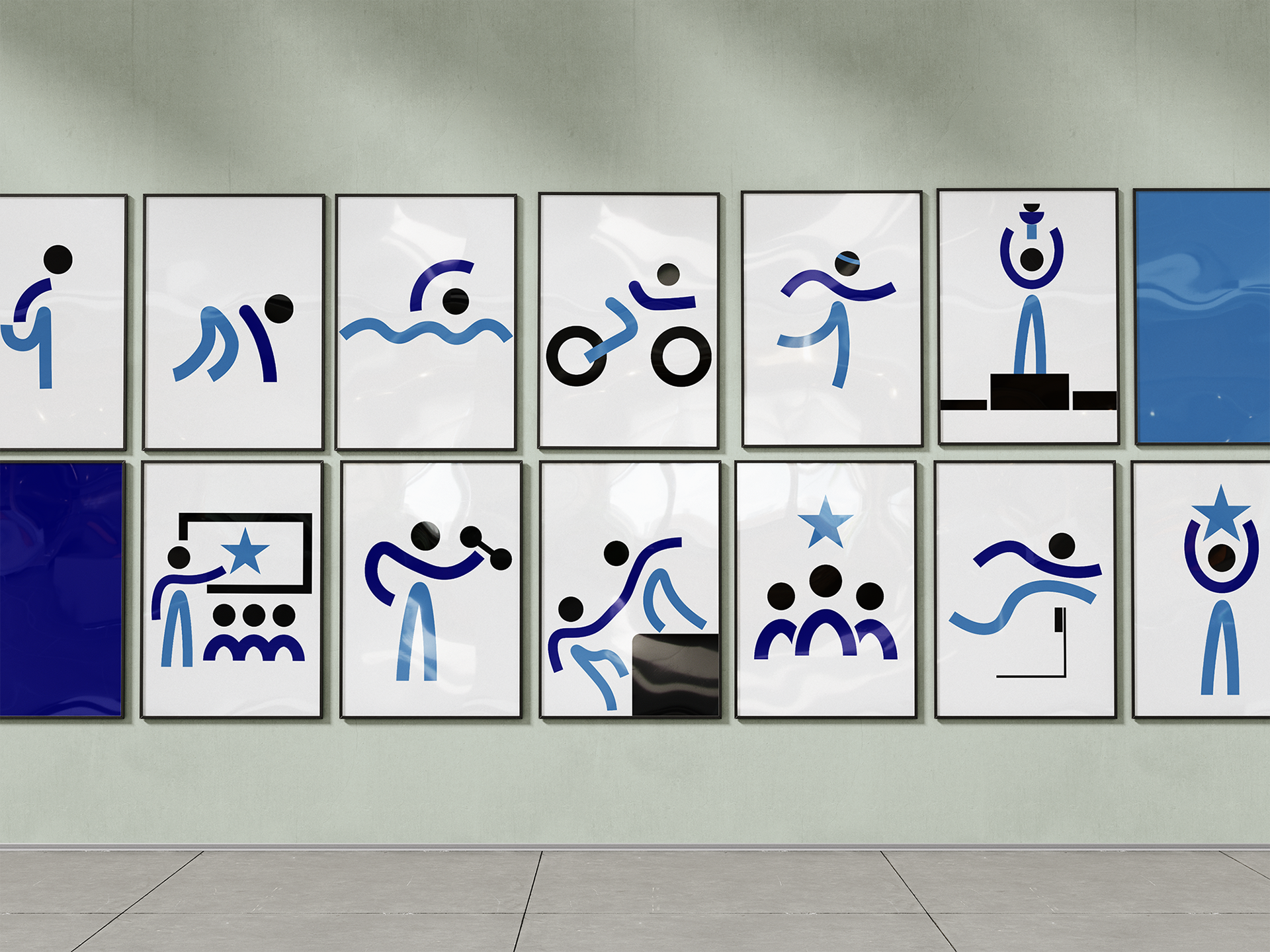 Illustrations sur le thème du sport et du management