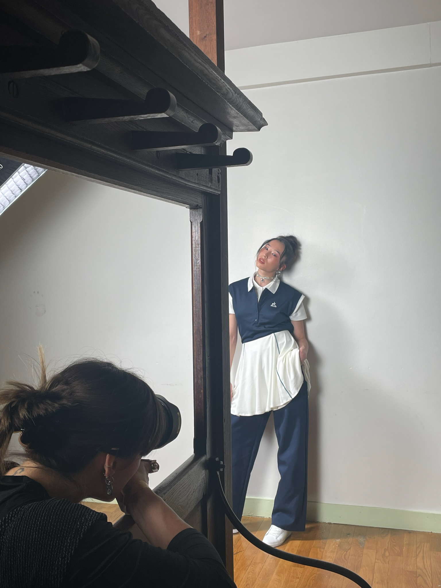 Backstage, shooting