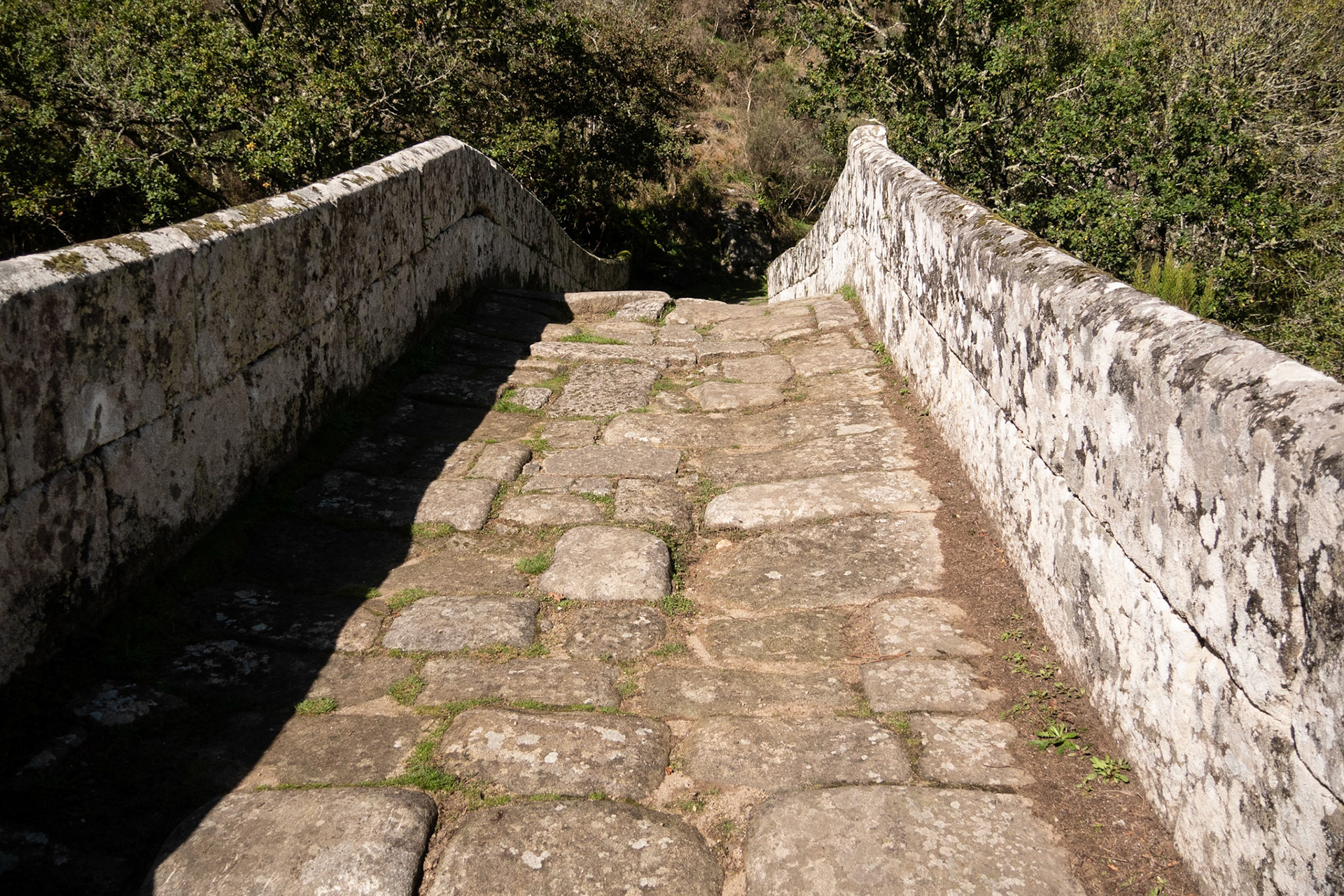 old roman bridge across the Rio Deza