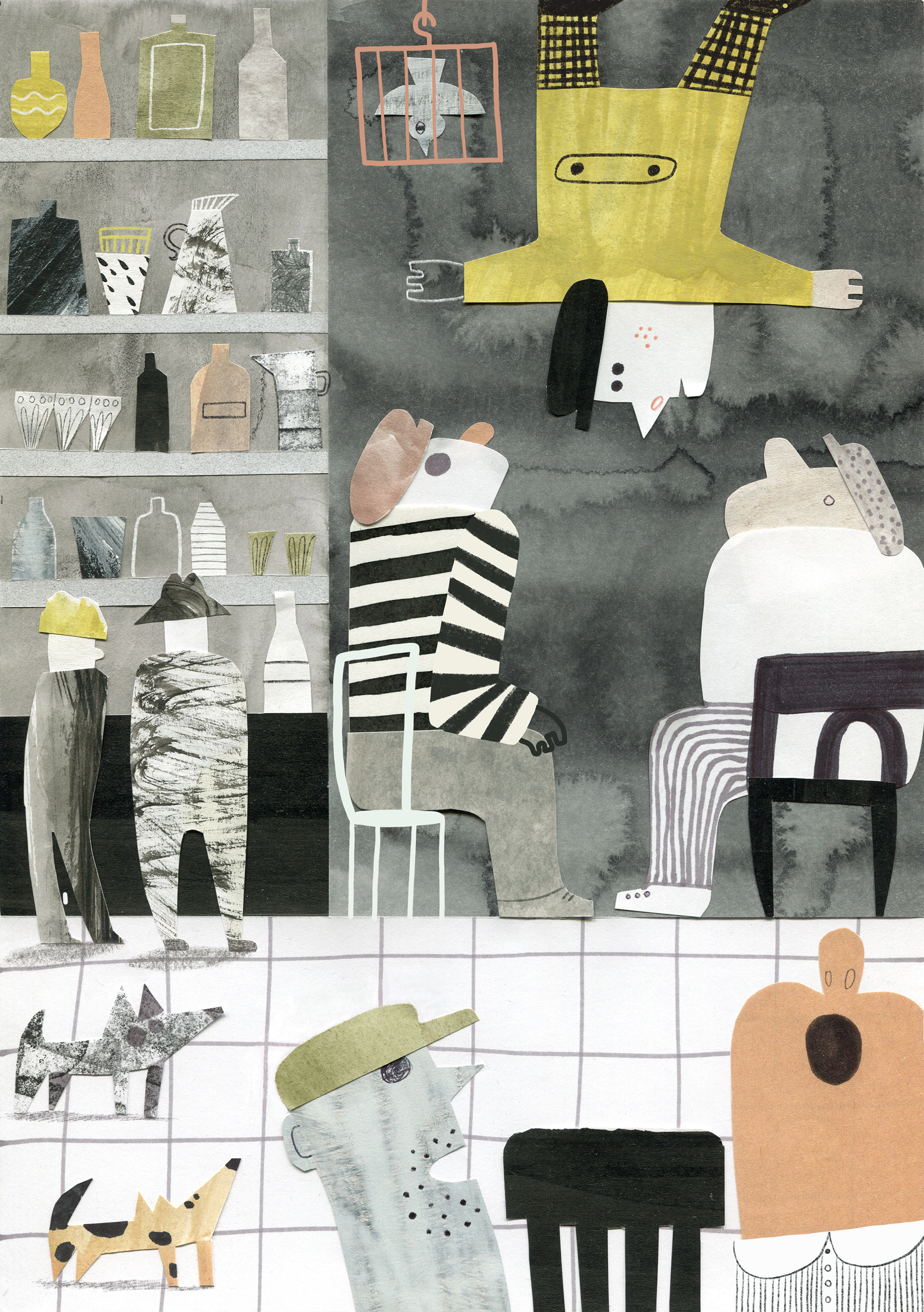 A Pub Incident // Collage, digital, personal work, 2021