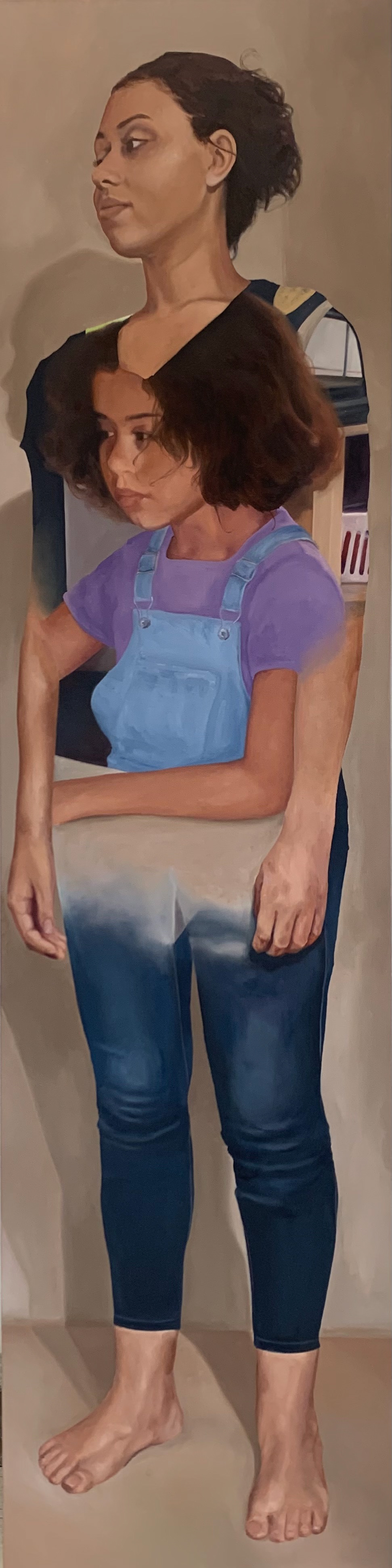 J.A.K., oil on linen, 72 x 18 in